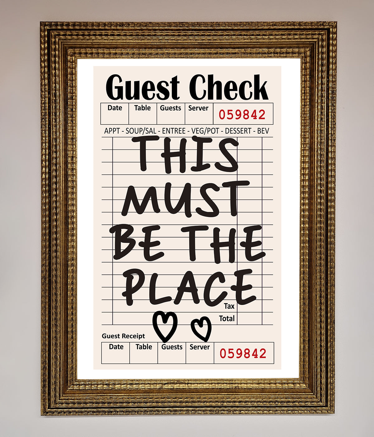 This Must Be The Place Beige Framed Wall Art print