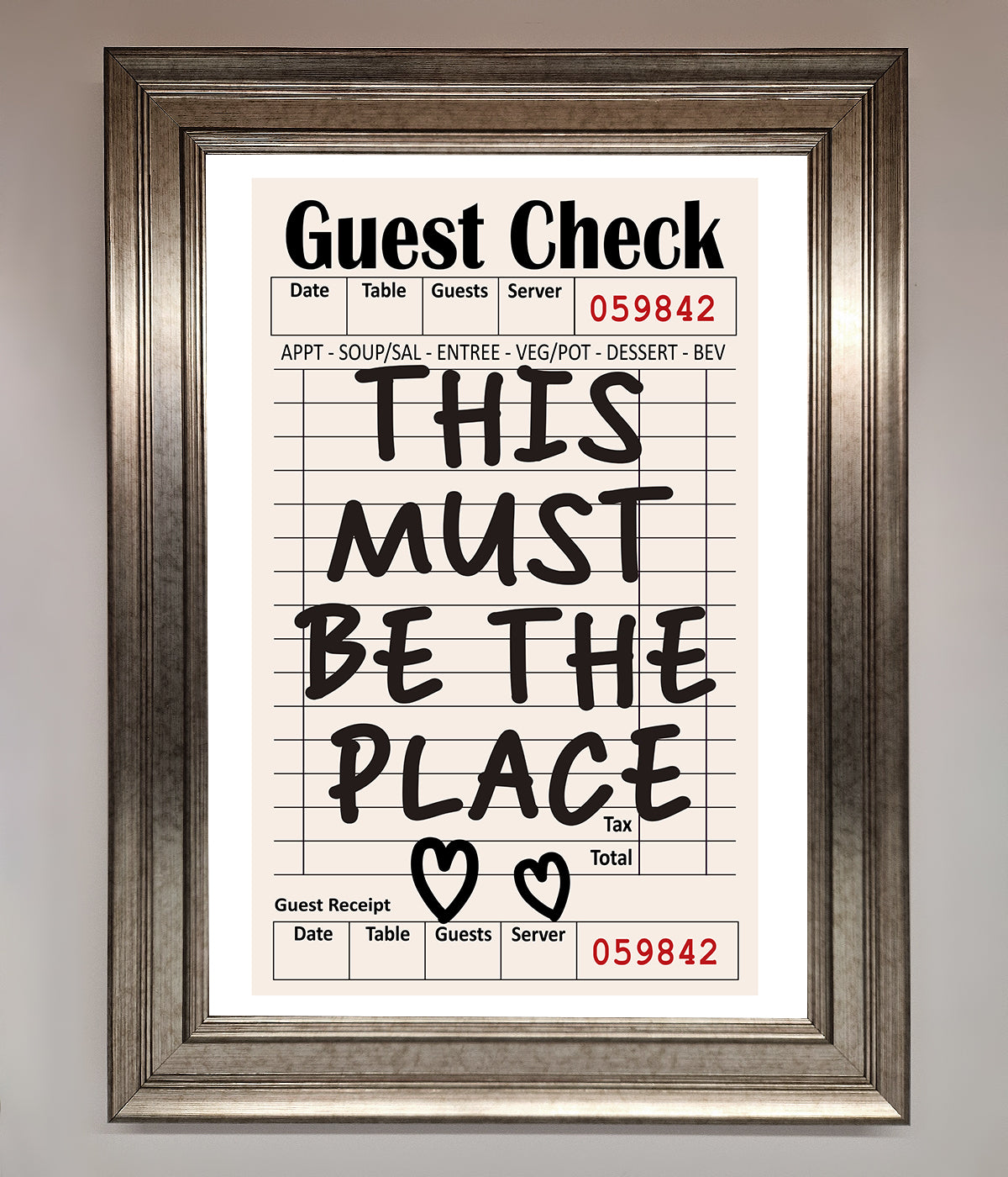 This Must Be The Place Beige Framed Wall Art print