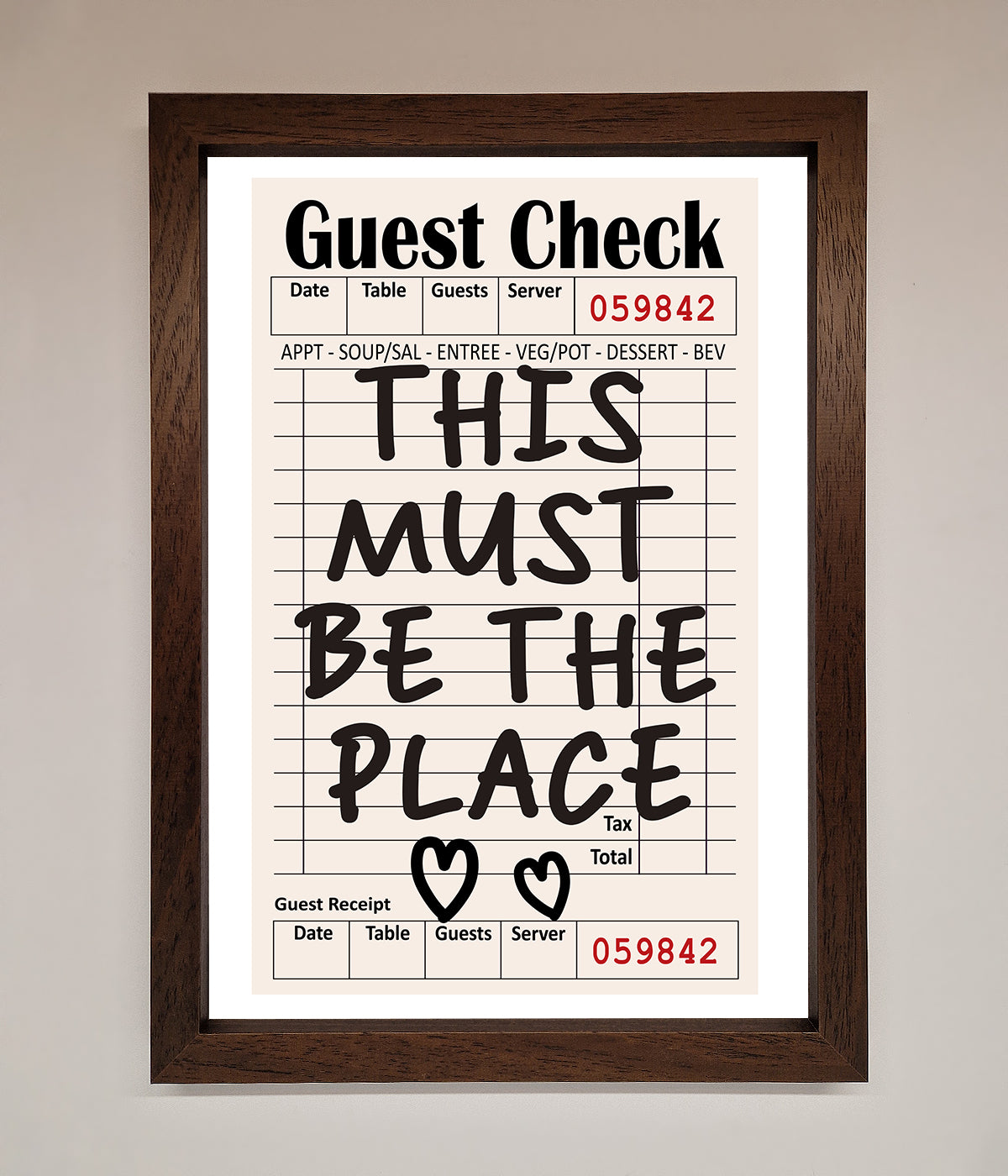 This Must Be The Place Beige Framed Wall Art print