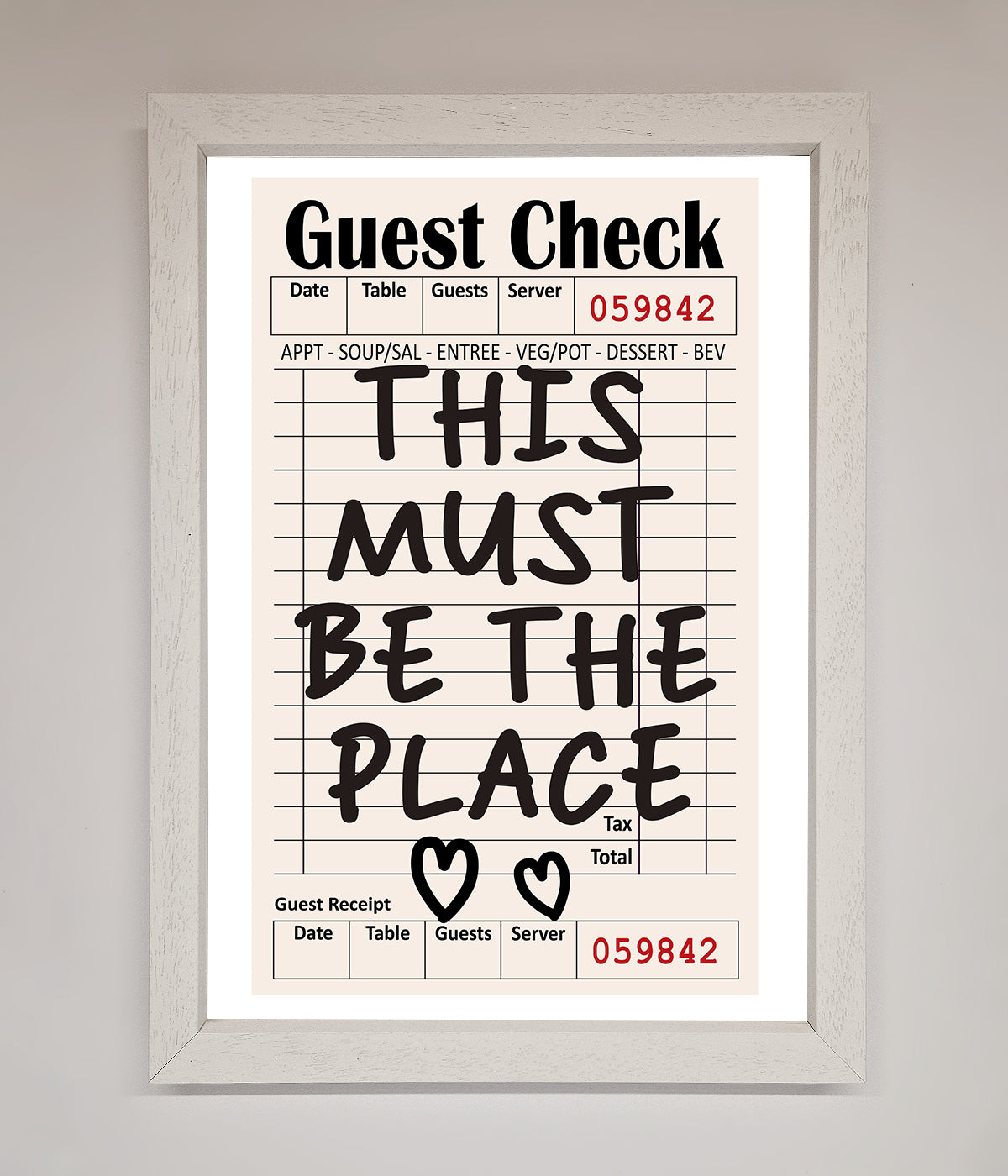 This Must Be The Place Beige Framed Wall Art print