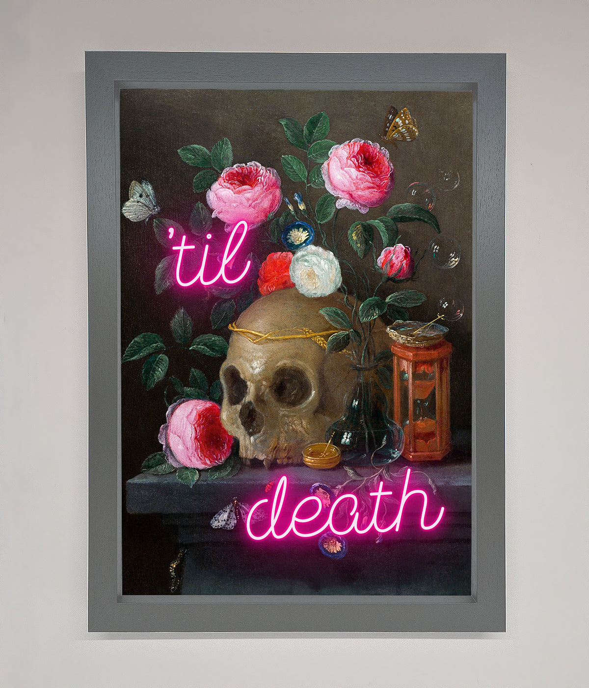 Til Death Skull Framed Wall Art print