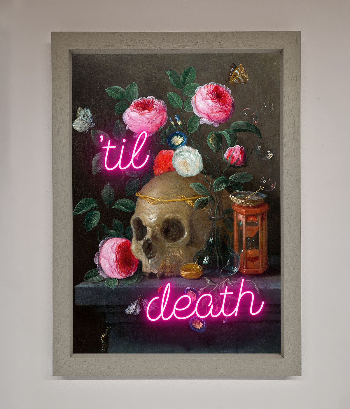 Til Death Skull Framed Wall Art print