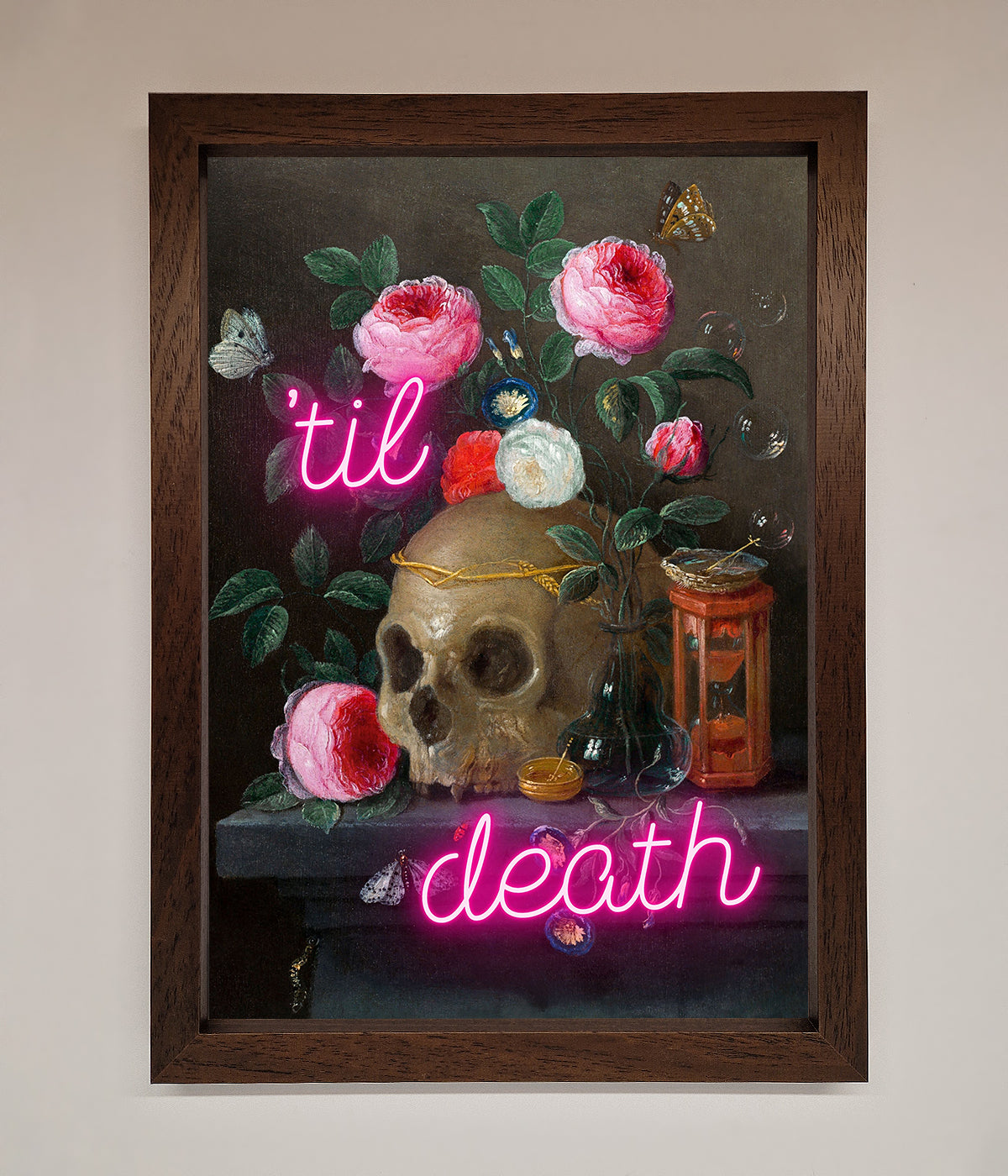 Til Death Skull Framed Wall Art print