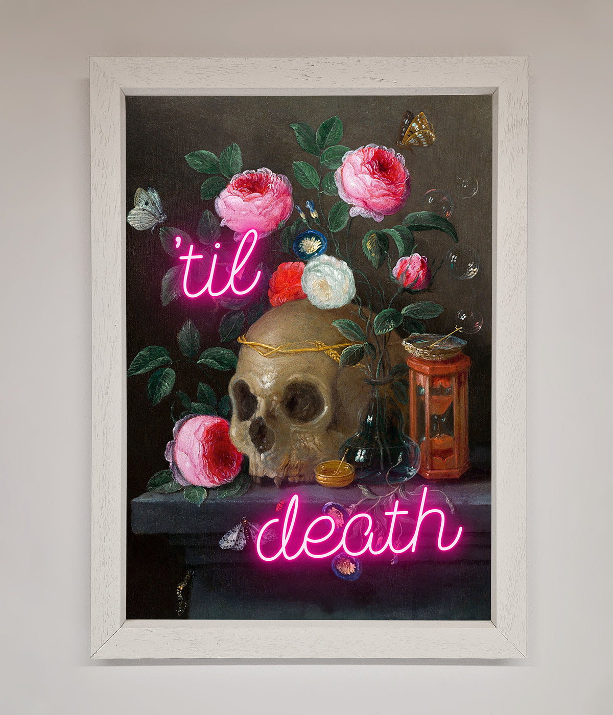 Til Death Skull Framed Wall Art print