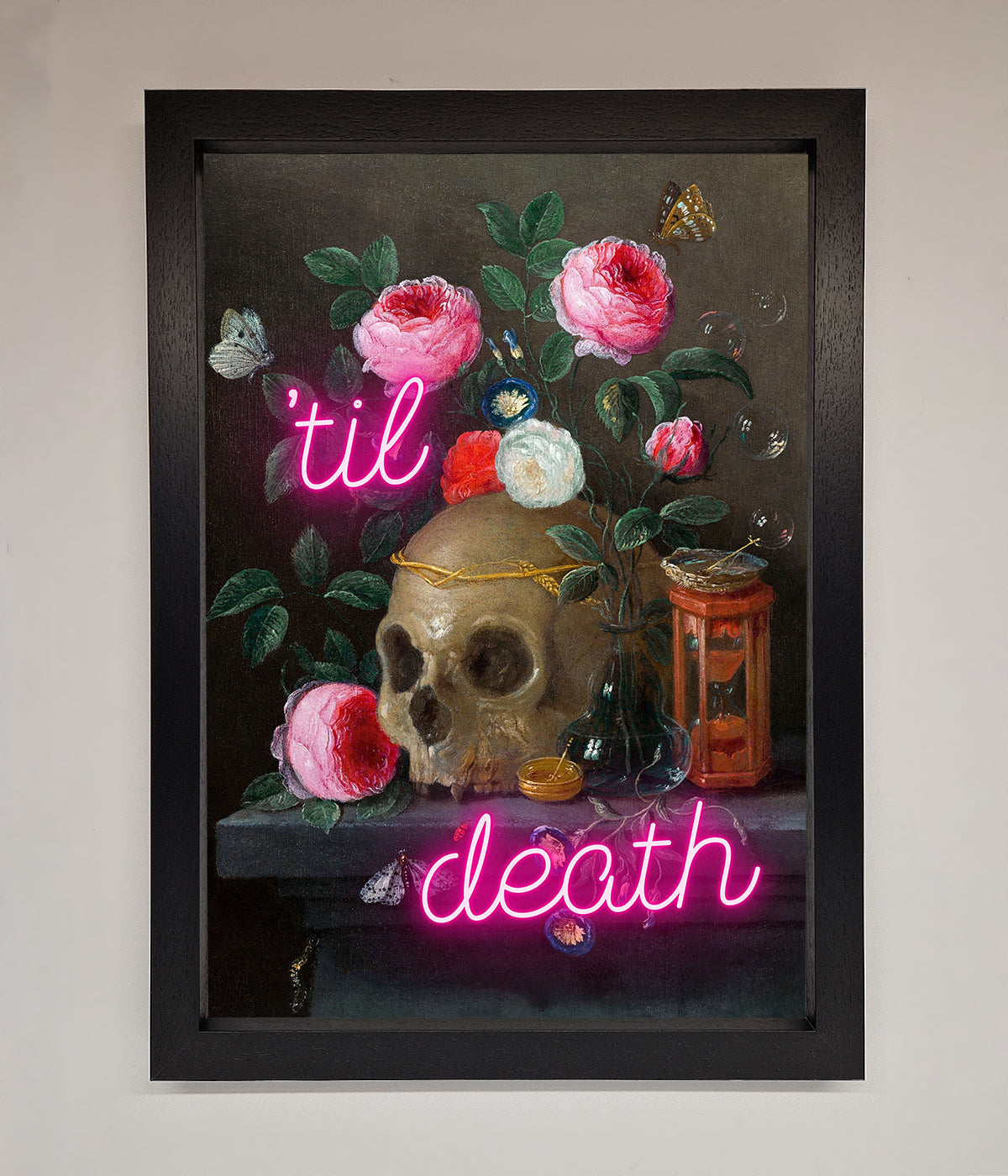 Til Death Skull Framed Wall Art print