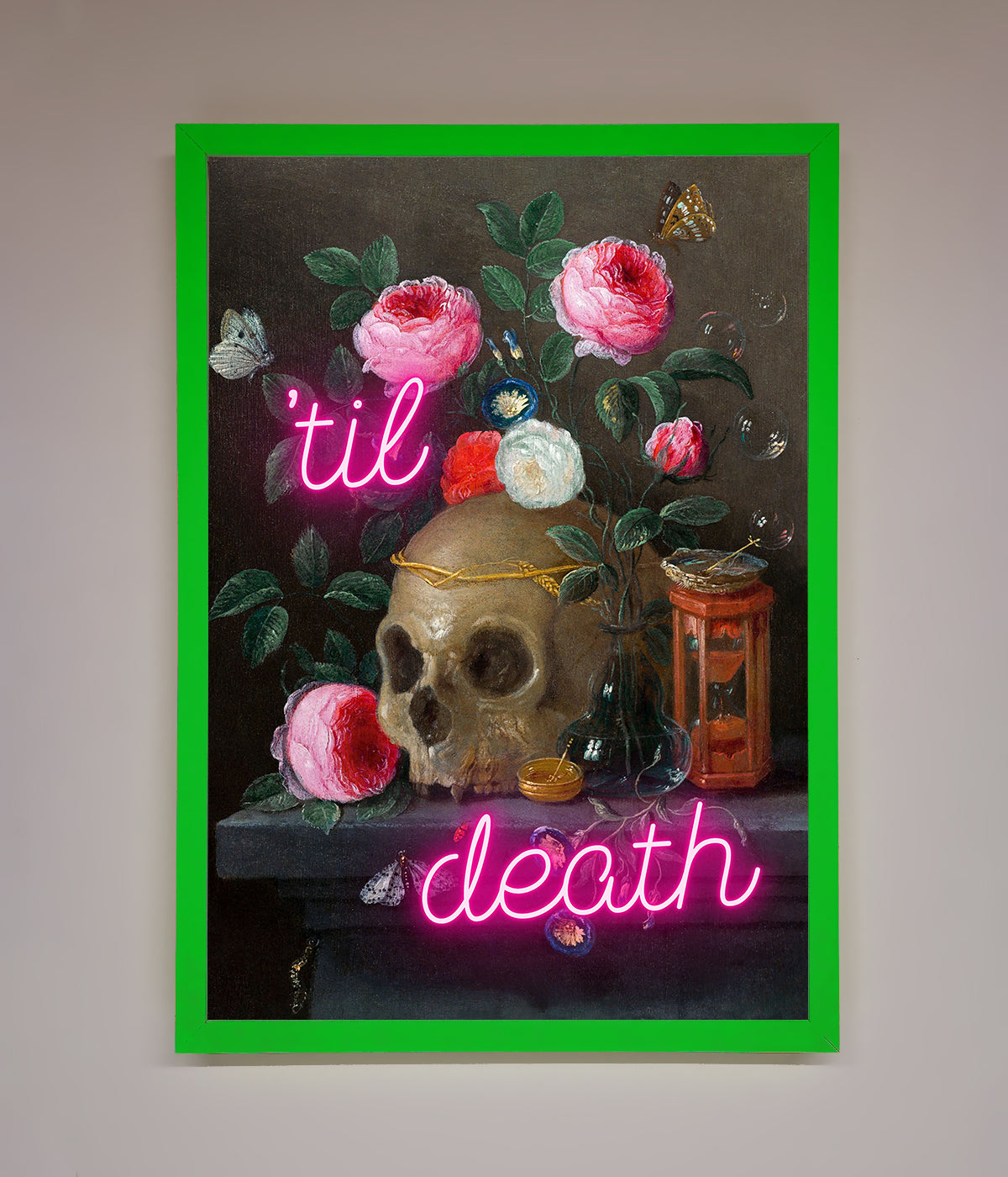 Til Death Skull Framed Wall Art print