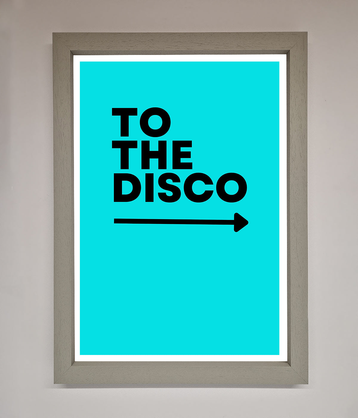 To The Disco Blue Framed Poster print