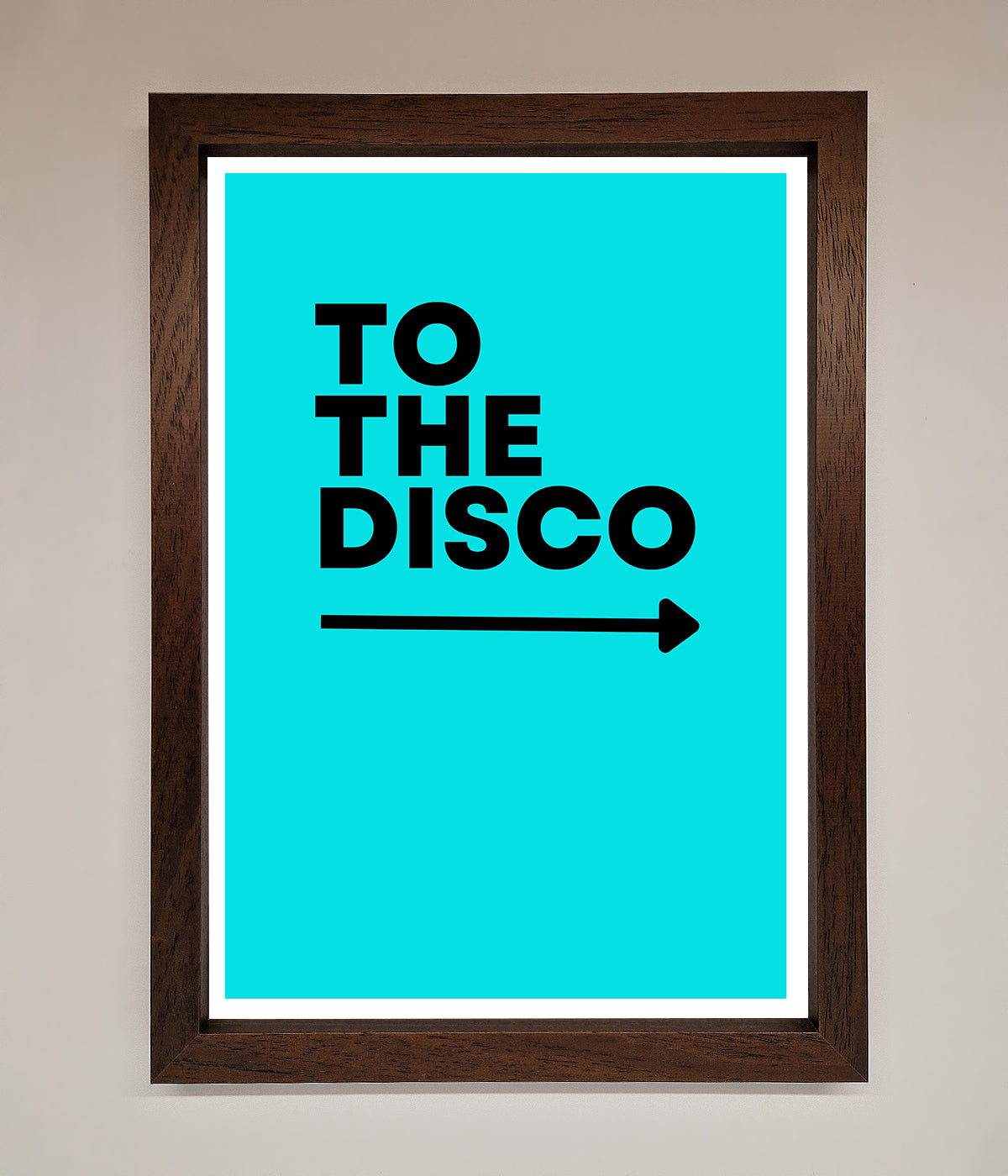 To The Disco Blue Framed Poster print