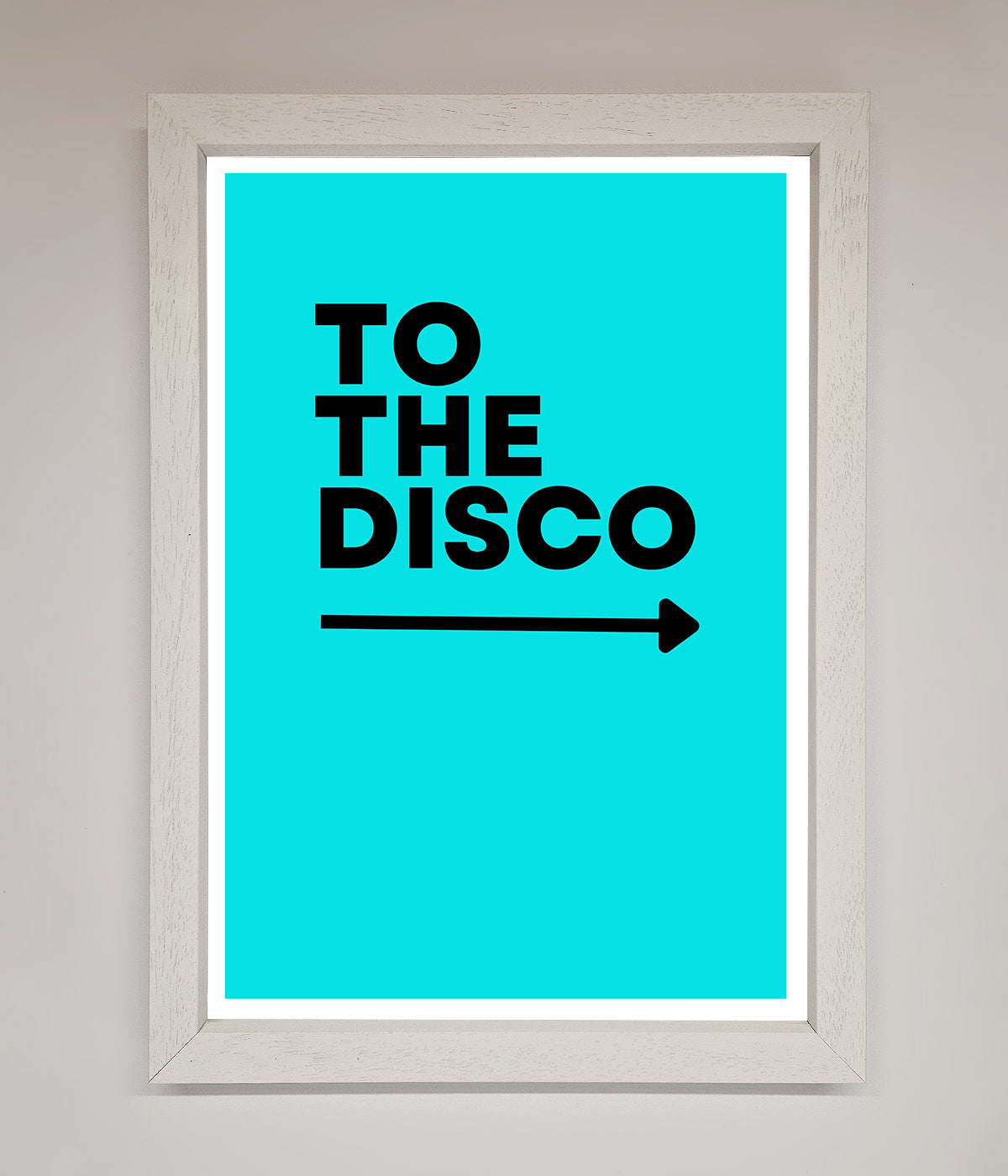 To The Disco Blue Framed Poster print