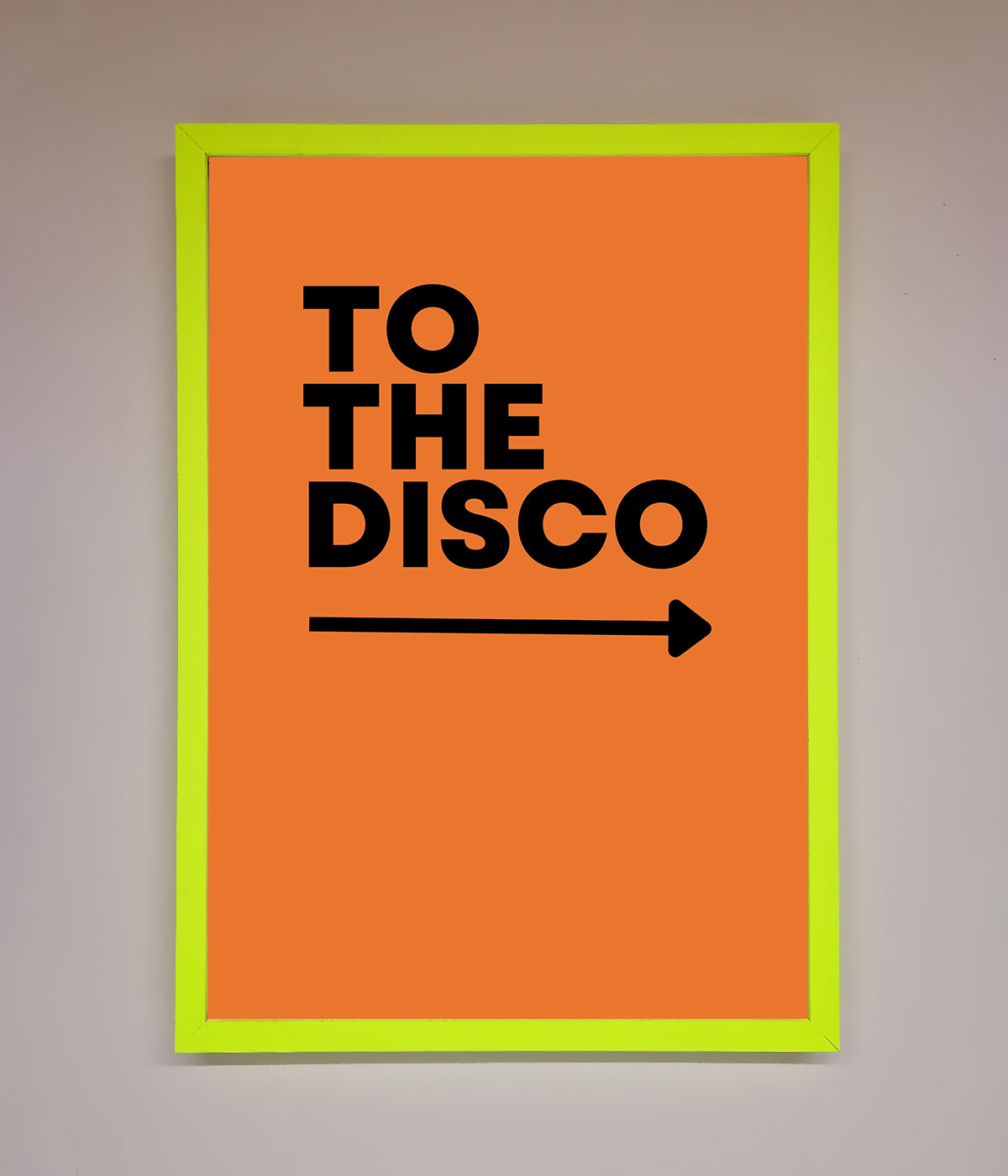 To The Disco Framed Print print