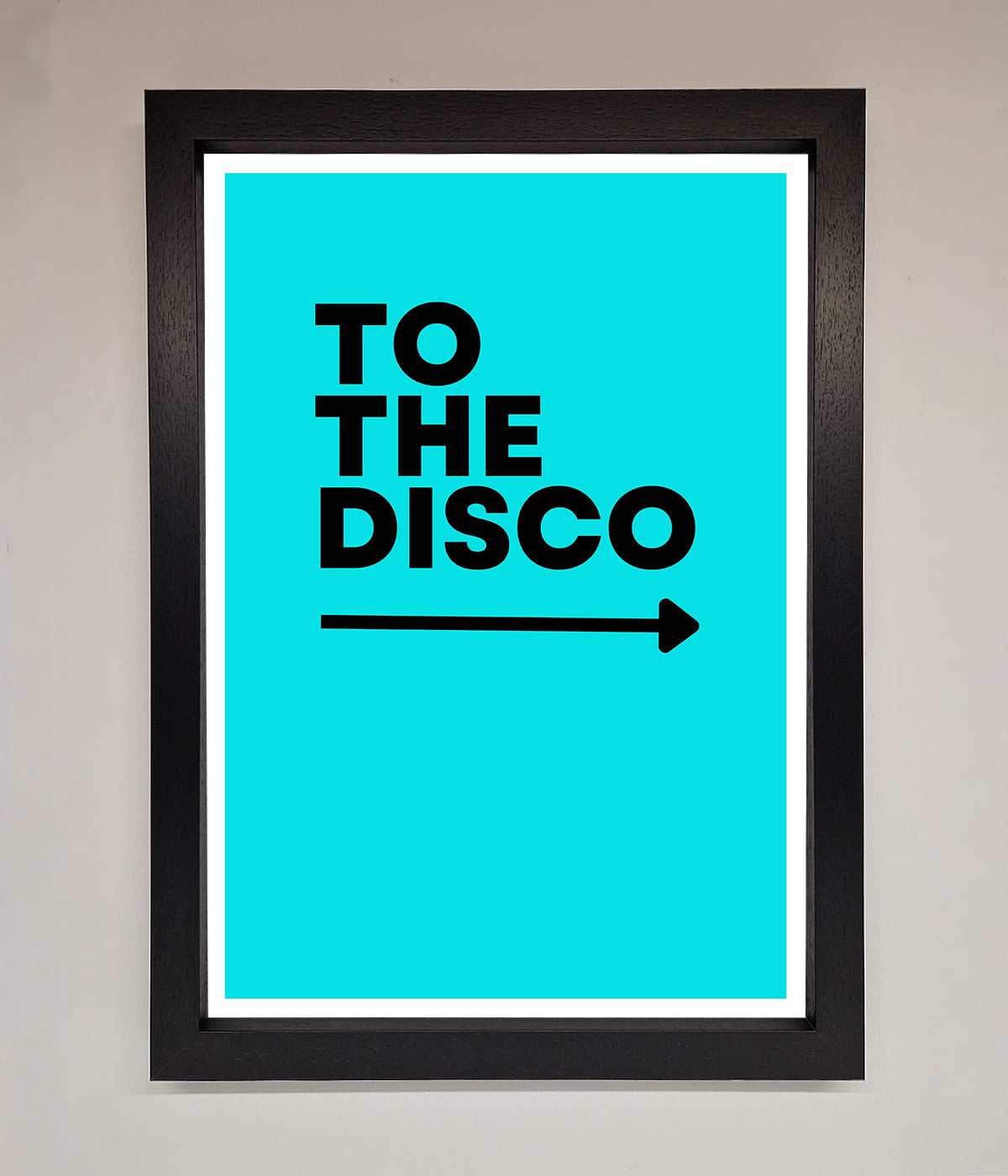 To The Disco Blue Framed Poster print