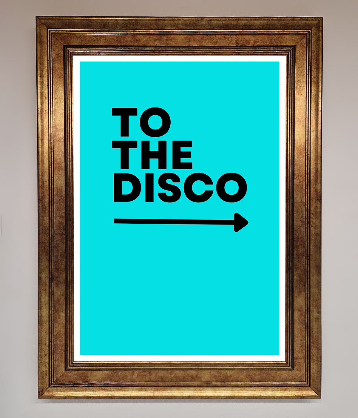 To The Disco Blue Framed Poster print