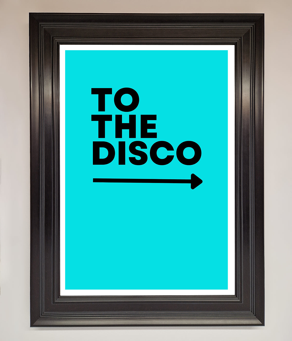 To The Disco Blue Framed Poster print