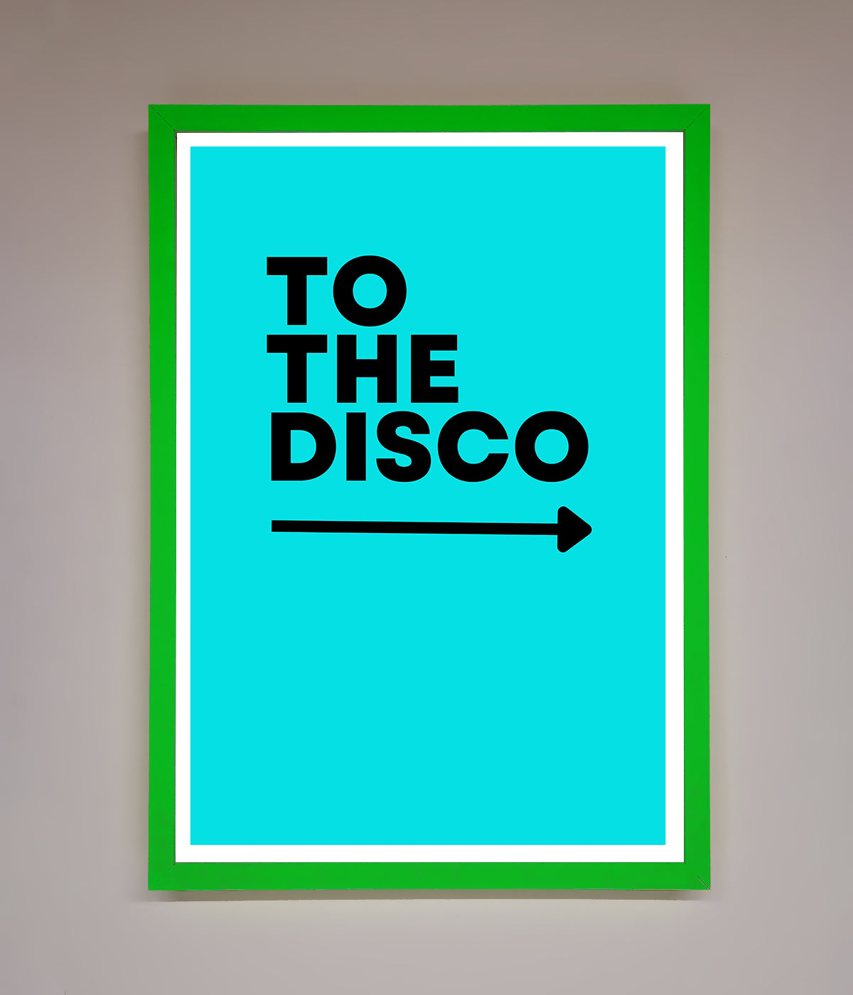 To The Disco Blue Framed Poster print