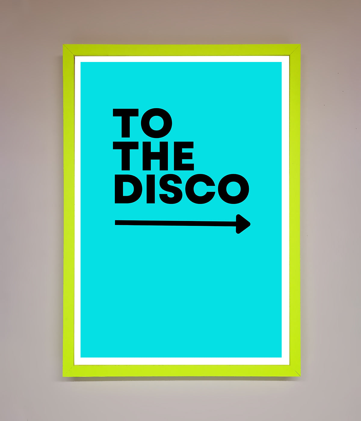 To The Disco Blue Framed Poster print