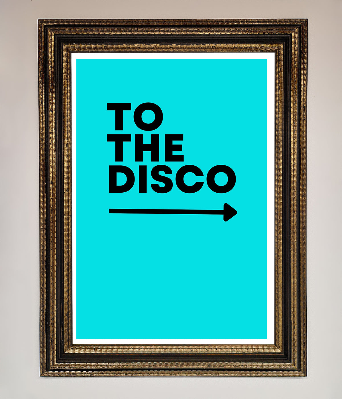 To The Disco Blue Framed Poster print