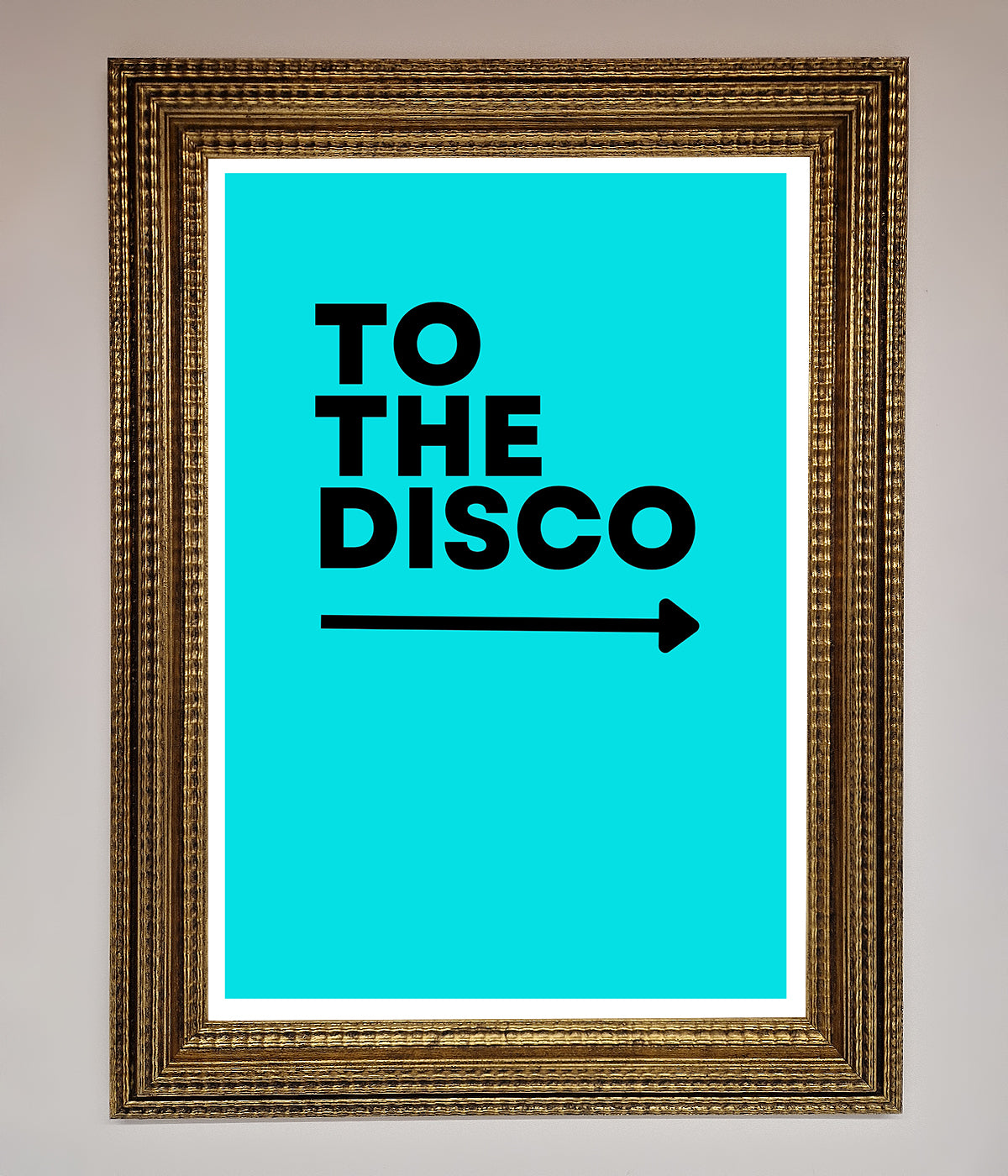 To The Disco Blue Framed Poster print