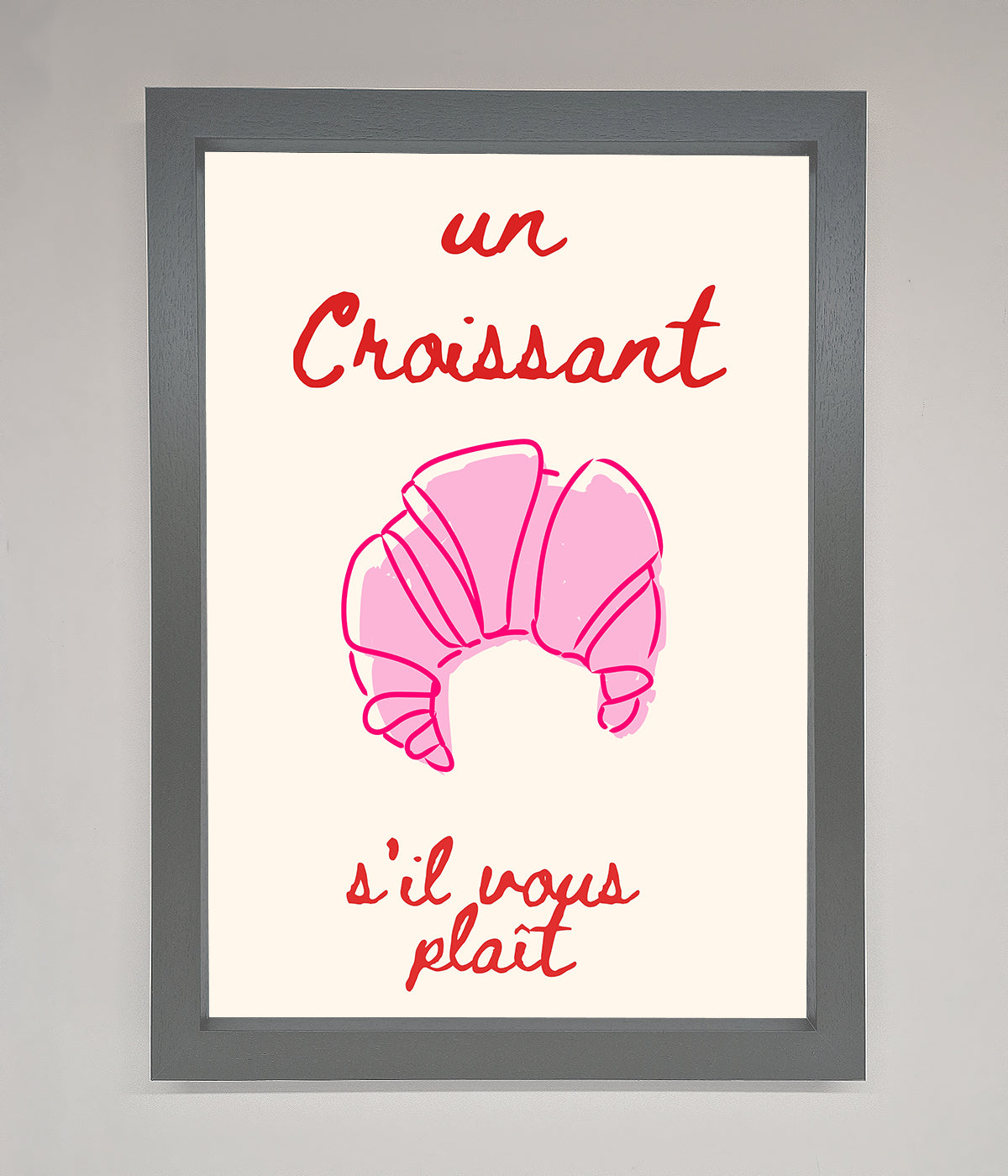 Un Croissant Framed Wall Art print