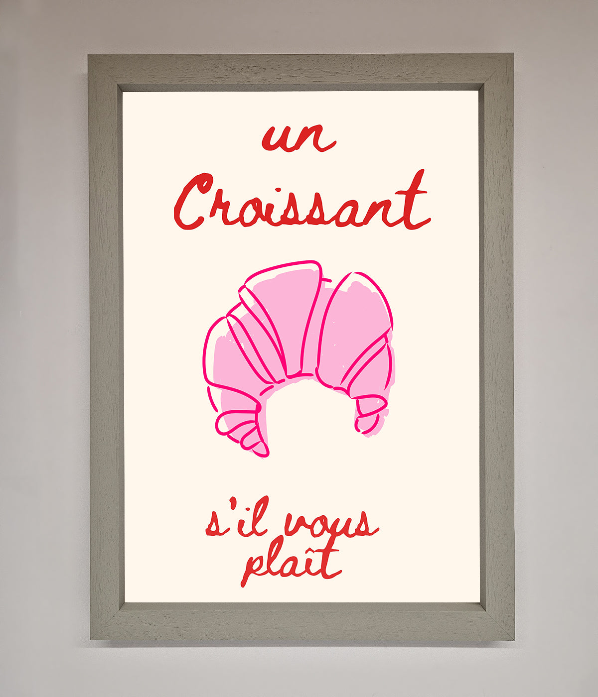 Un Croissant Framed Wall Art print