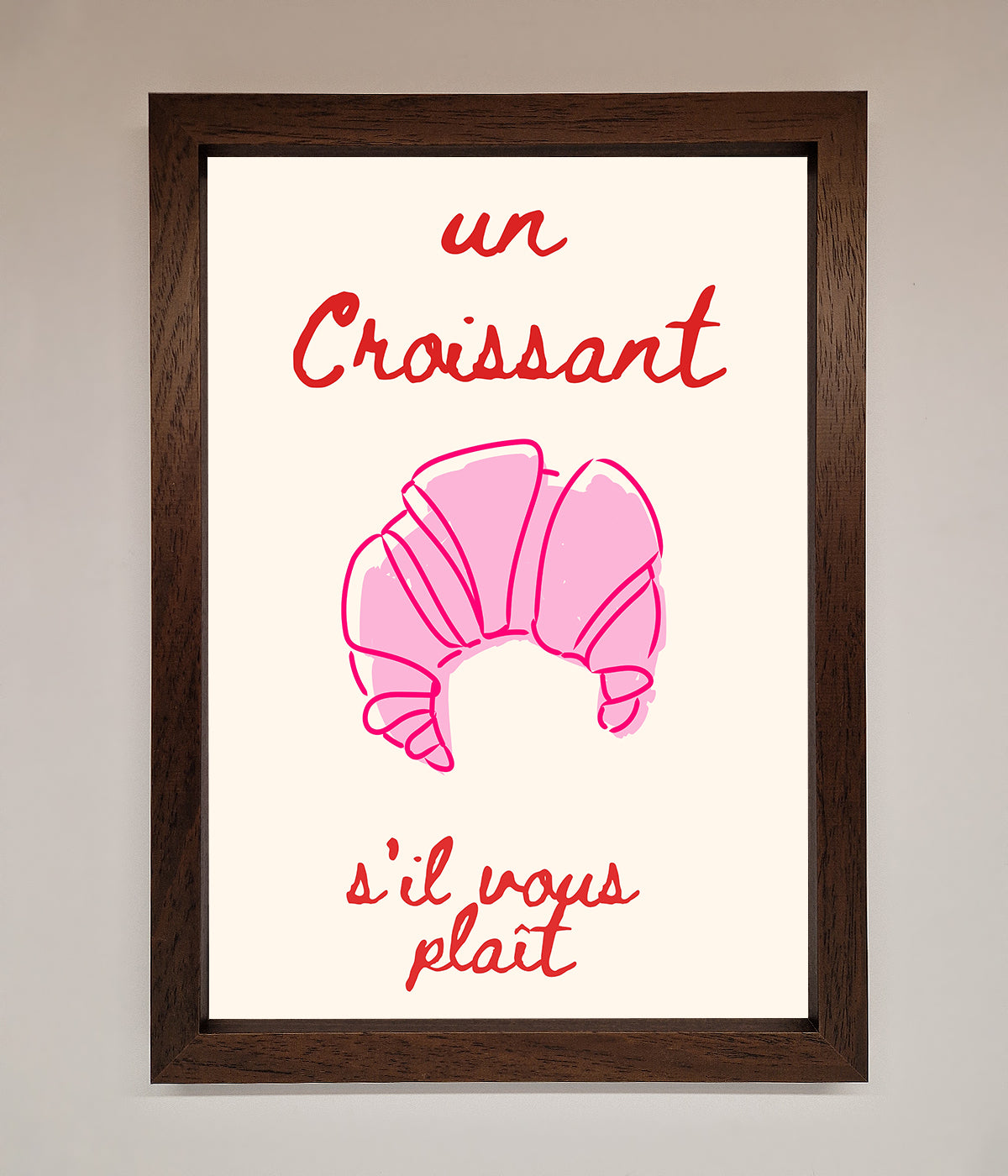 Un Croissant Framed Wall Art print