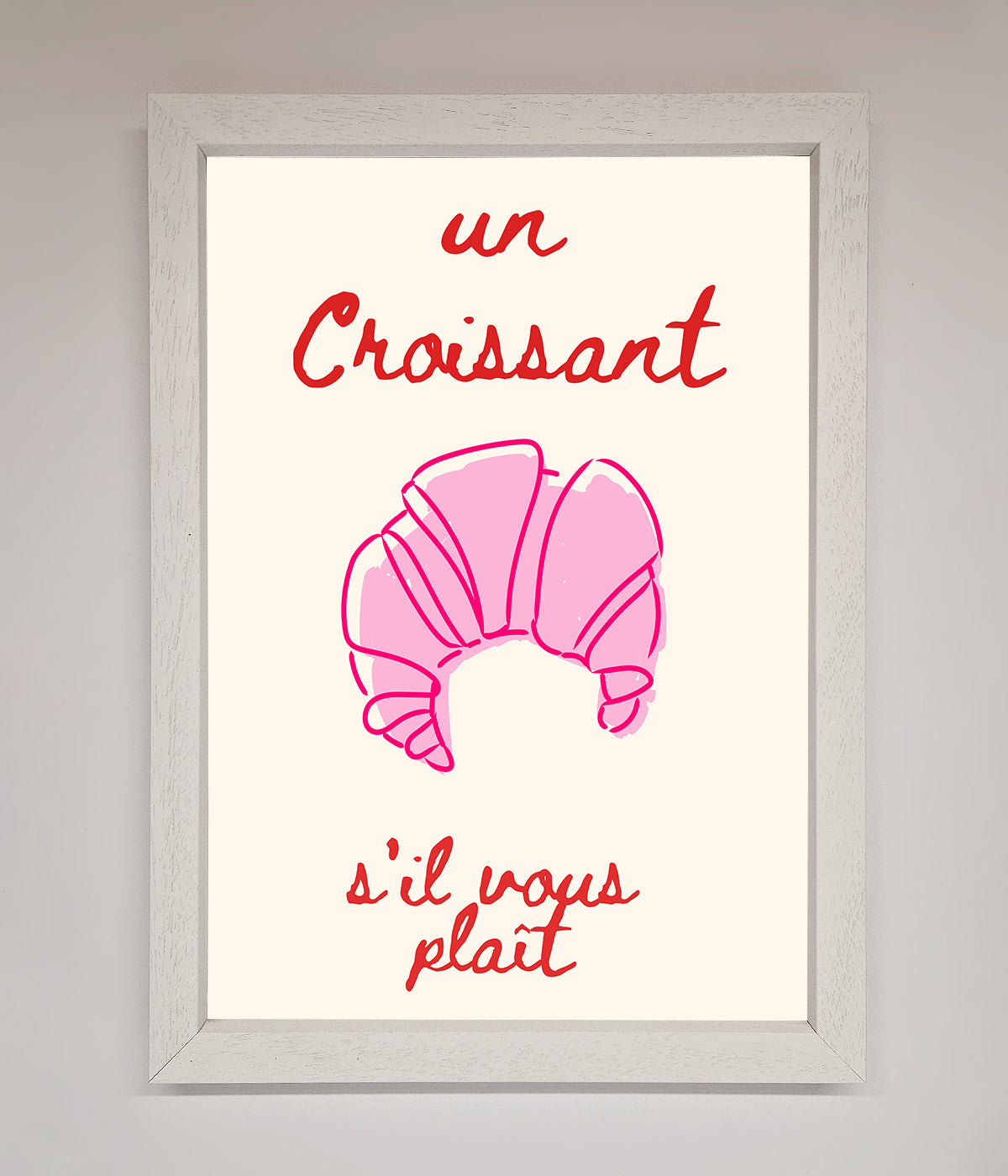 Un Croissant Framed Wall Art print