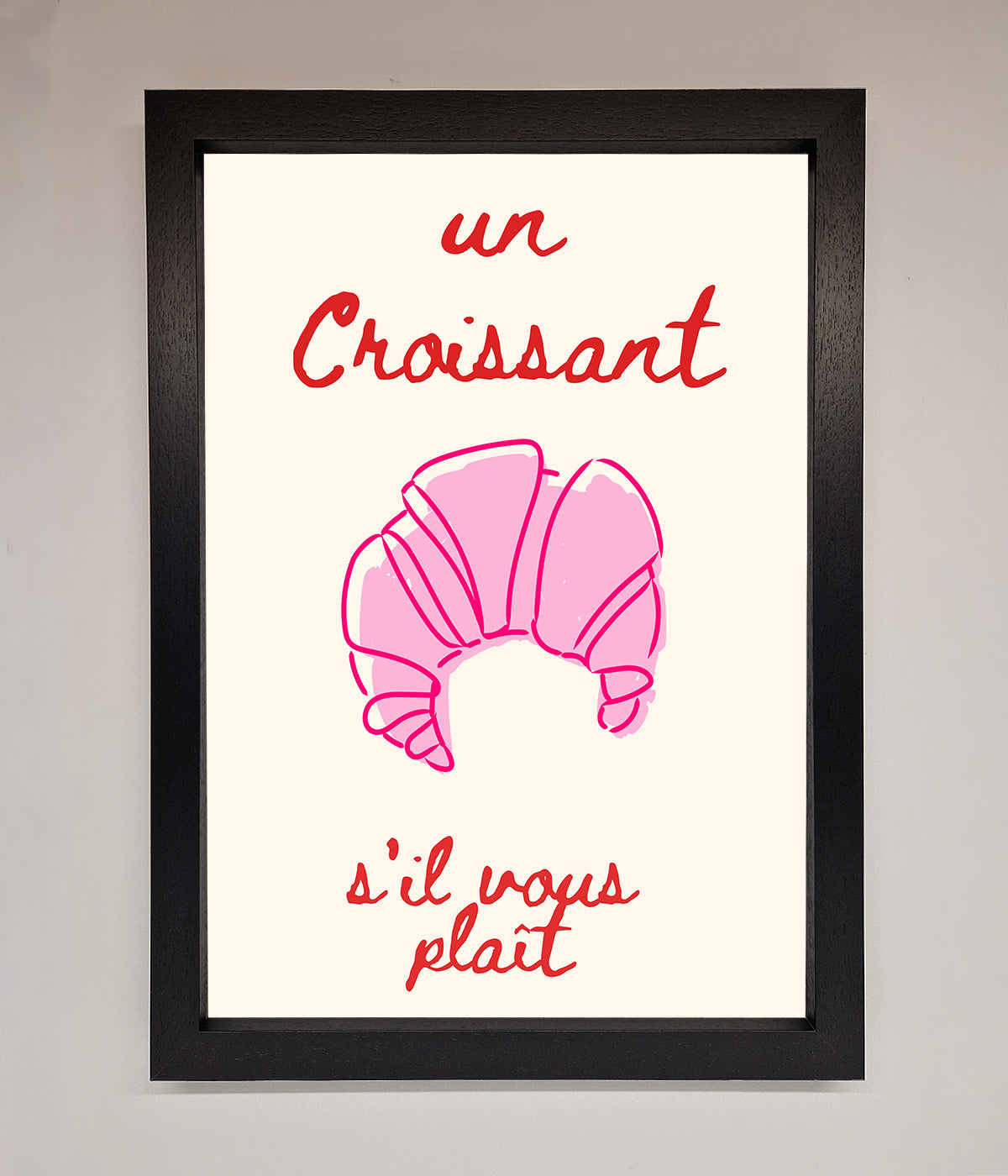 Un Croissant Framed Wall Art print