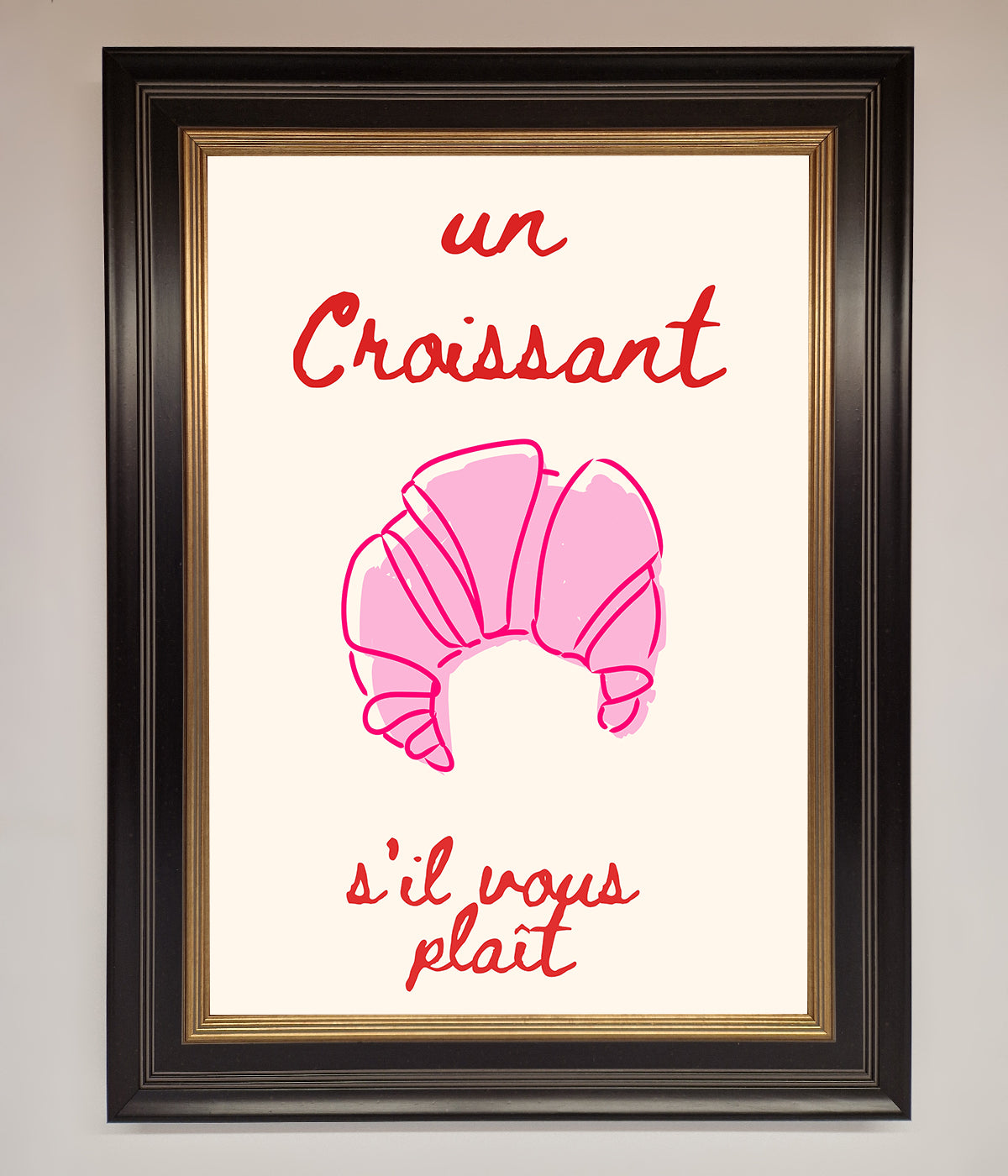 Un Croissant Framed Wall Art print