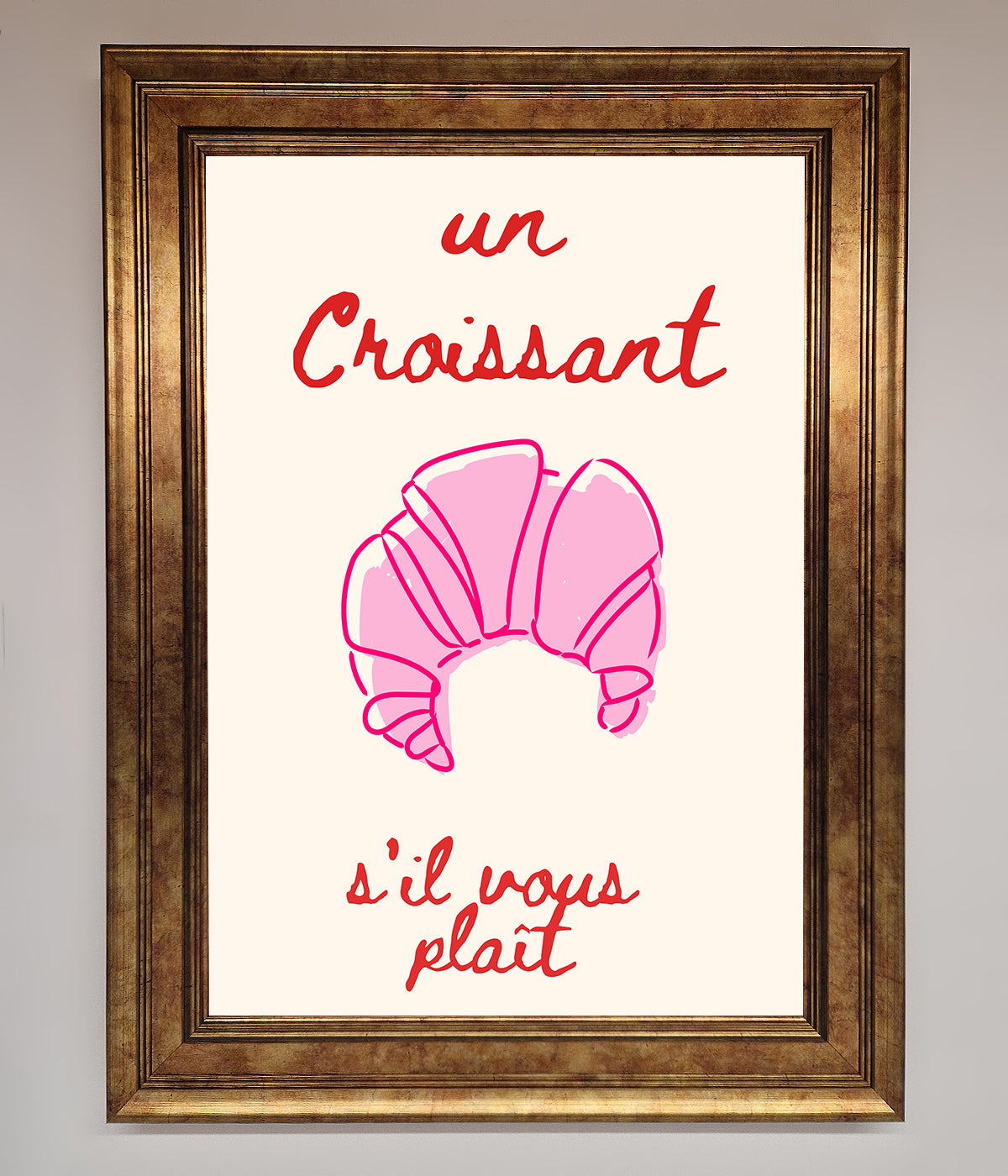 Un Croissant Framed Wall Art print