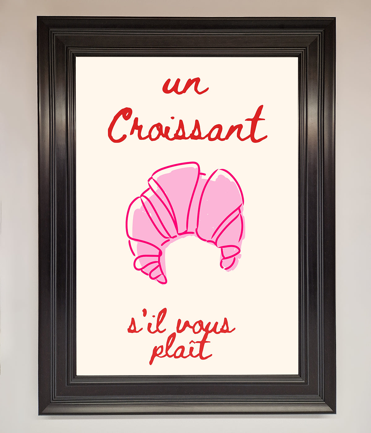 Un Croissant Framed Wall Art print