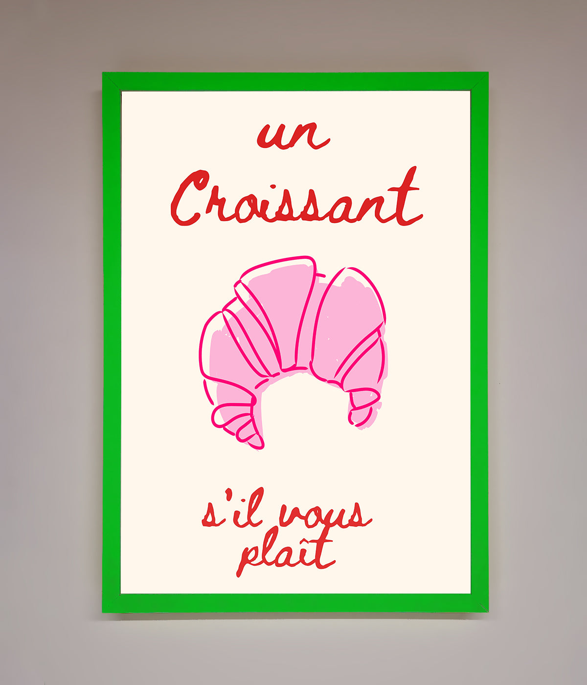 Un Croissant Framed Wall Art print