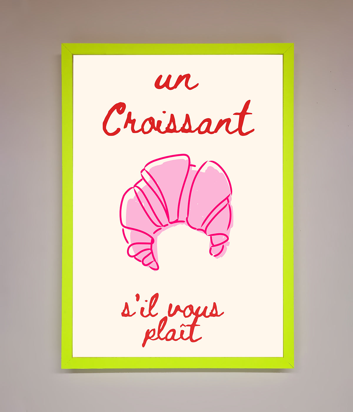 Un Croissant Framed Wall Art print