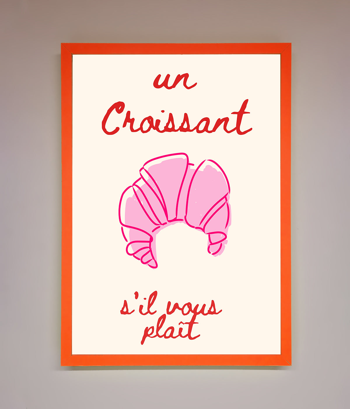 Un Croissant Framed Wall Art print