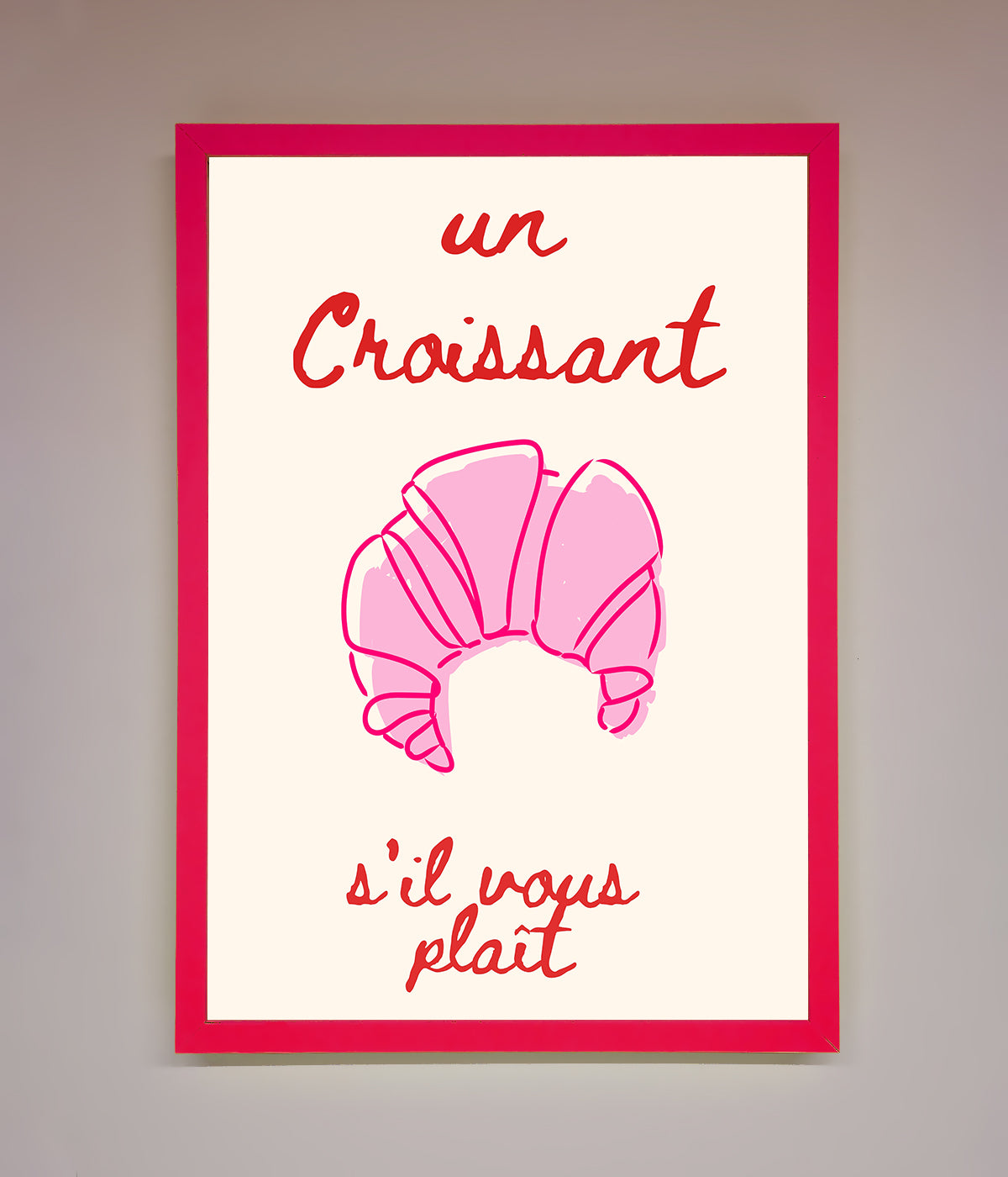 Un Croissant Framed Wall Art print