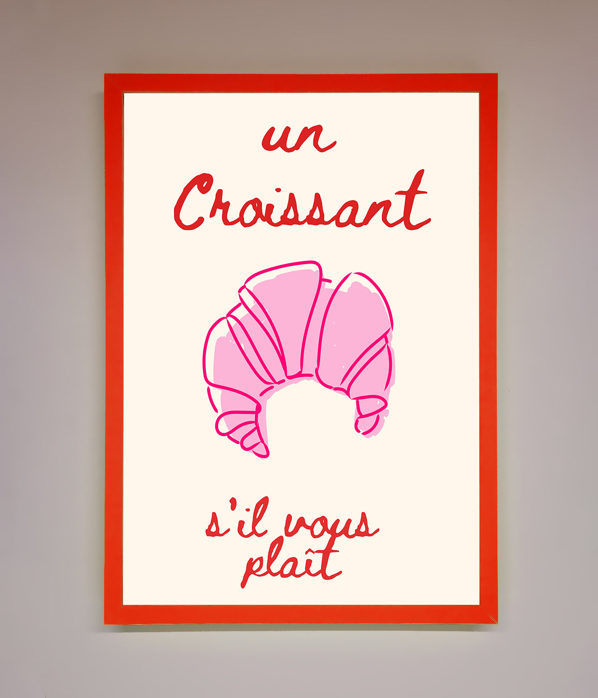 Un Croissant Framed Wall Art print