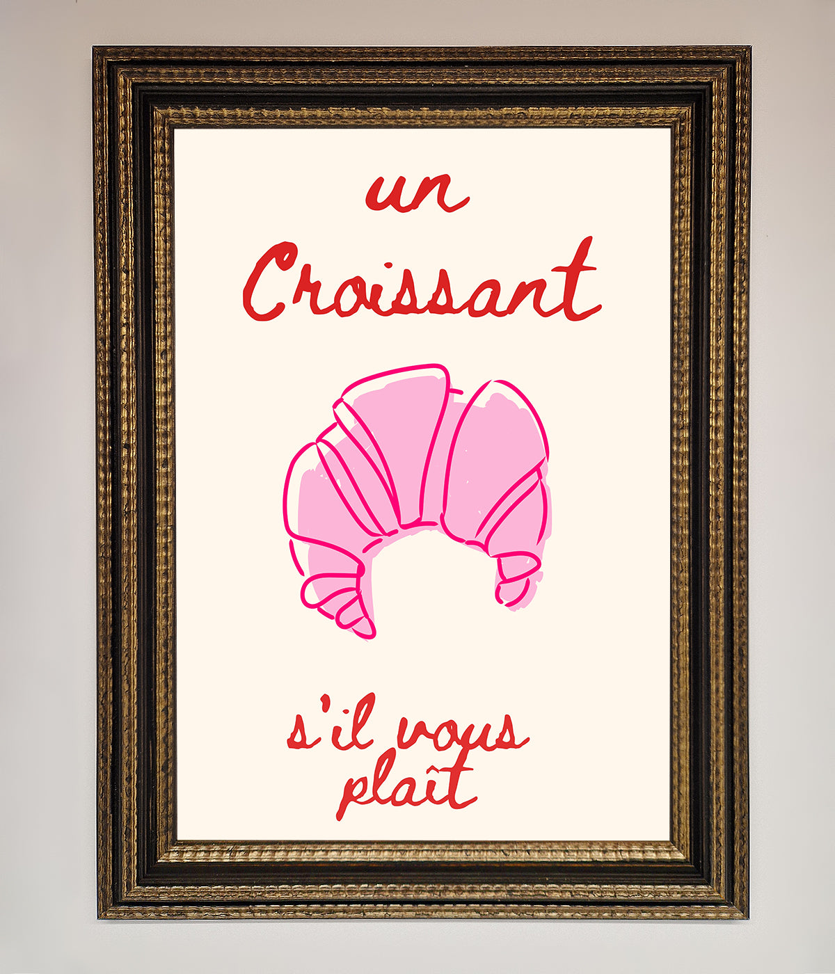 Un Croissant Framed Wall Art print