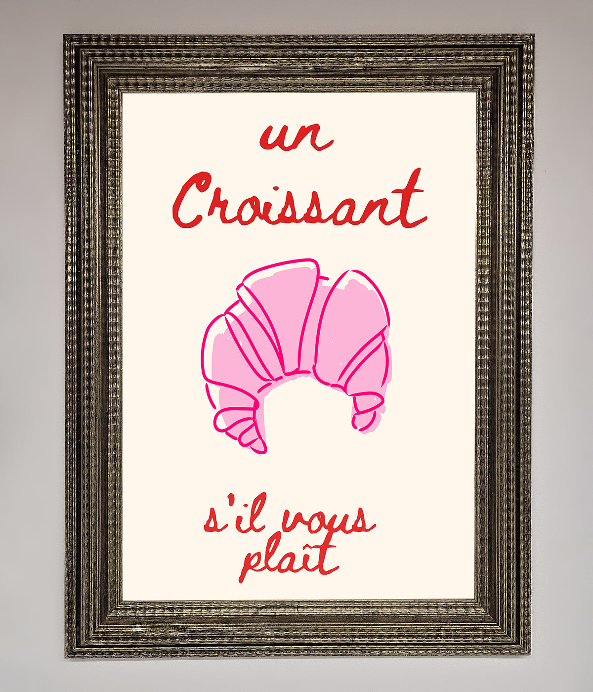 Un Croissant Framed Wall Art print