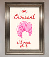 Un Croissant Framed Wall Art print