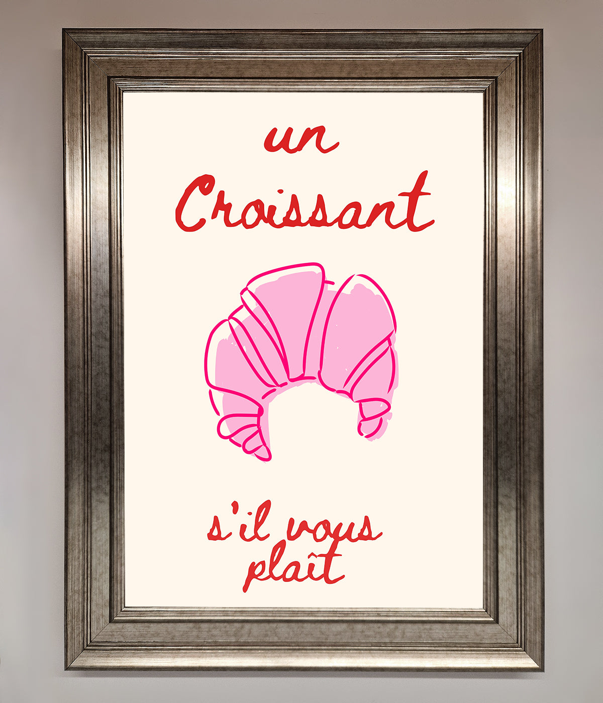 Un Croissant Framed Wall Art print