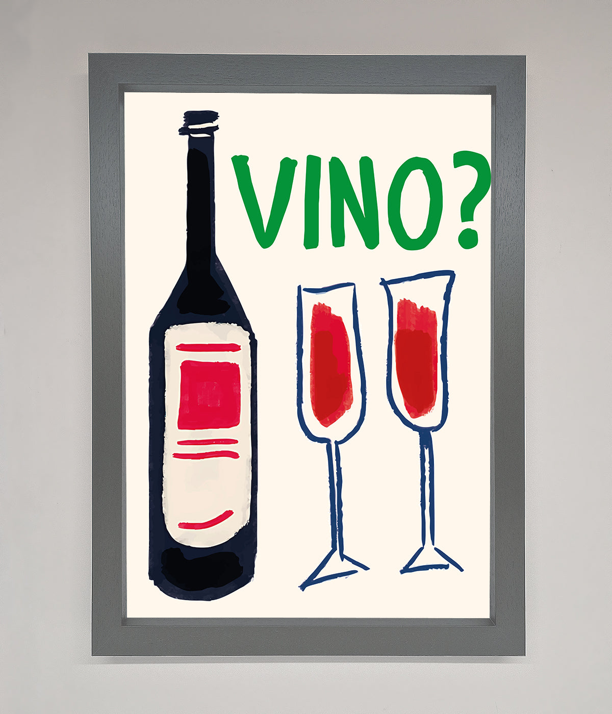 Vino Wine Framed Wall Art print