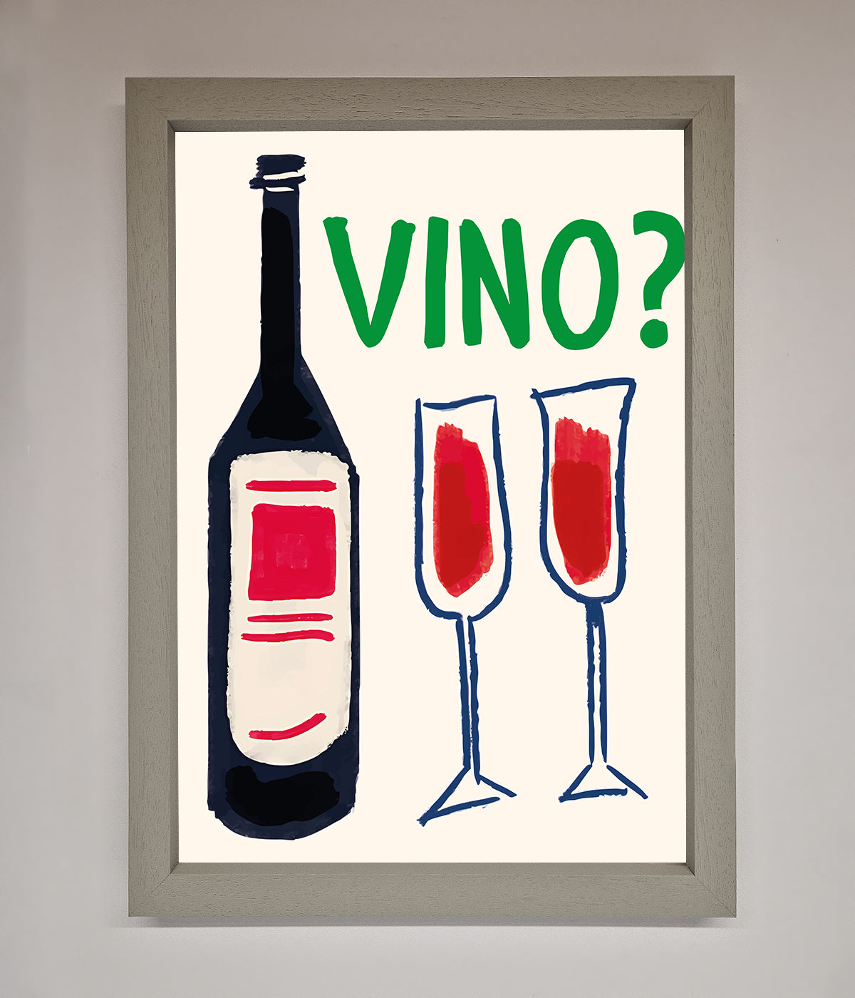 Vino Wine Framed Wall Art print