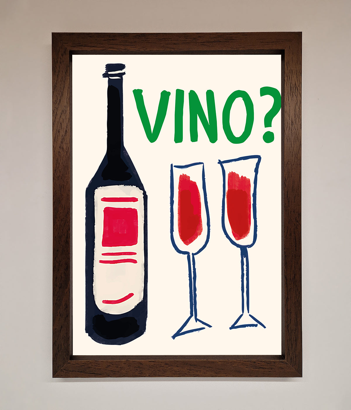 Vino Wine Framed Wall Art print