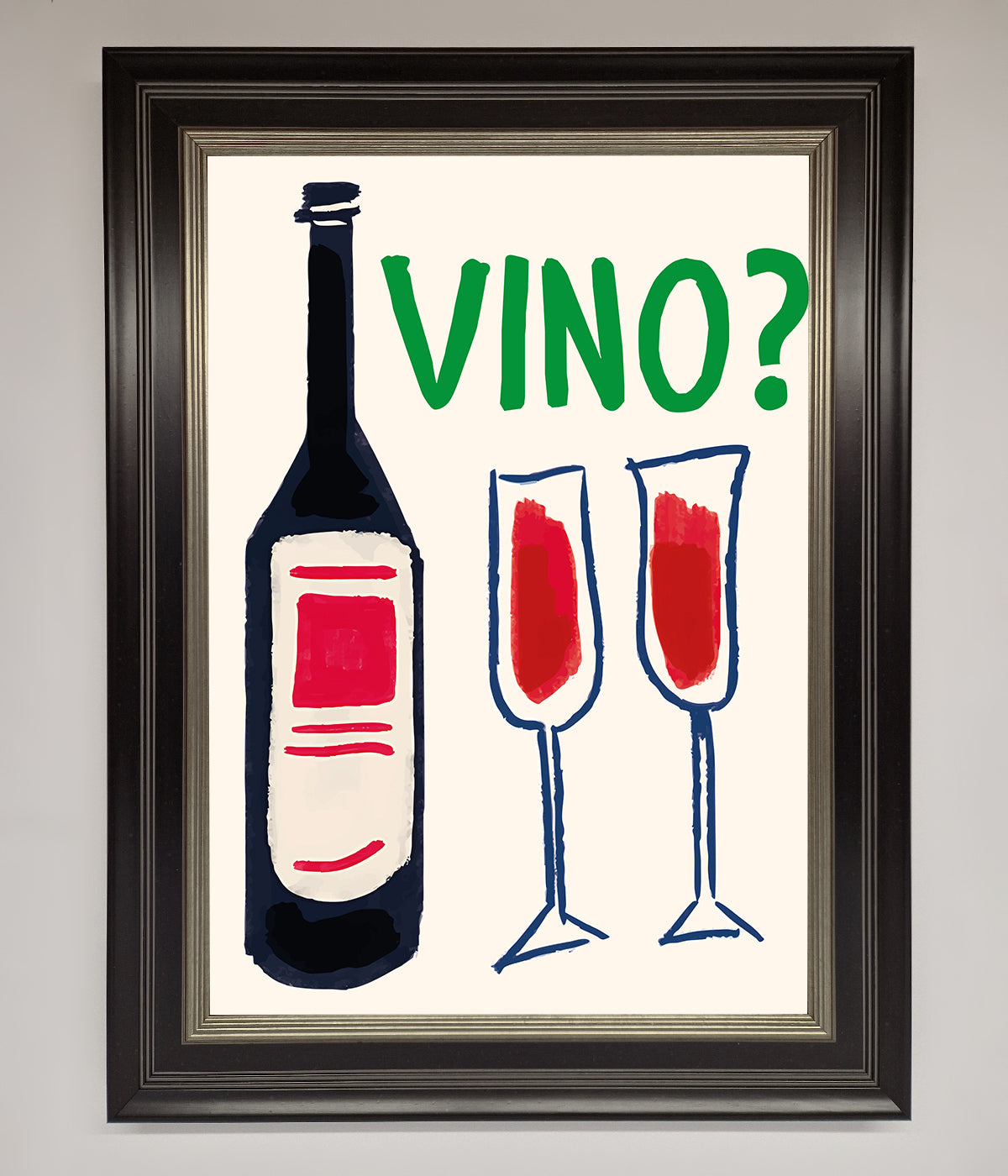 Vino Wine Framed Wall Art print