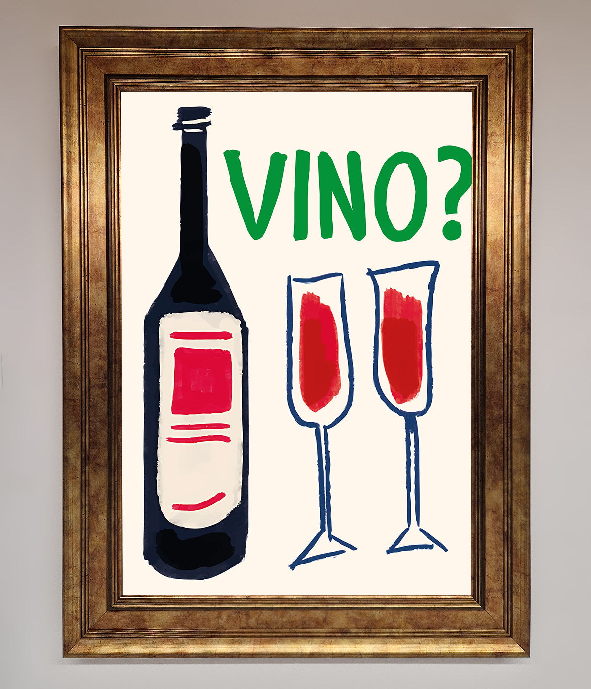 Vino Wine Framed Wall Art print