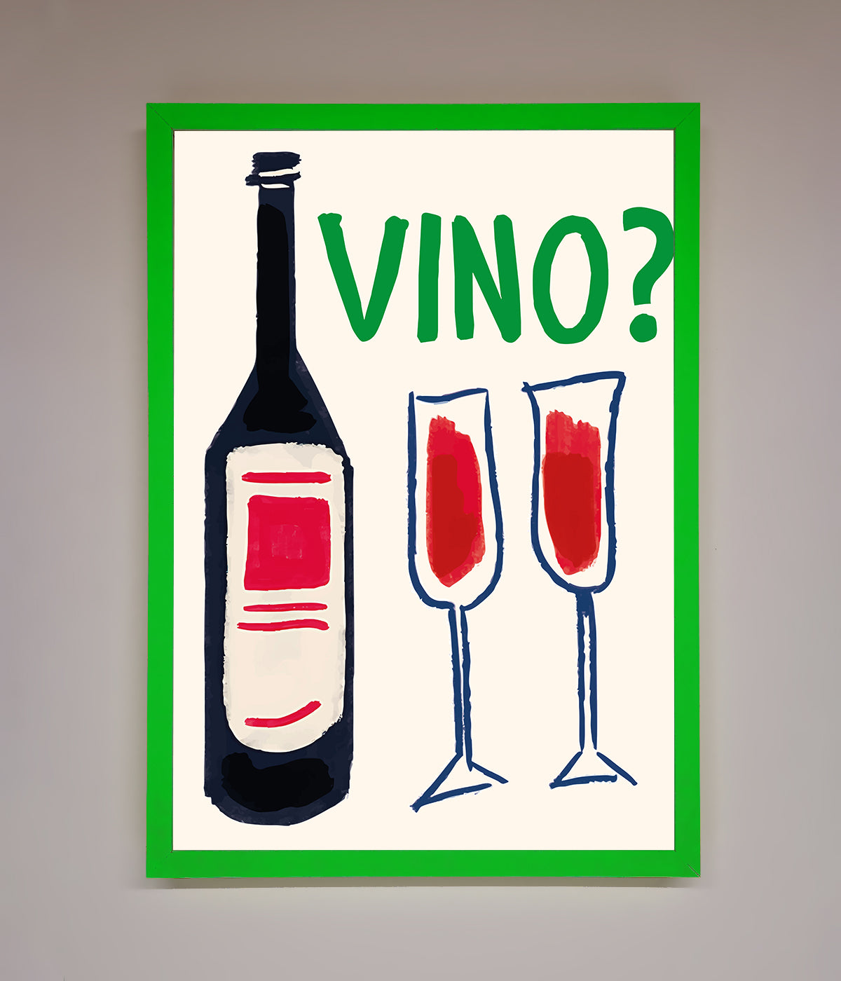 Vino Wine Framed Wall Art print