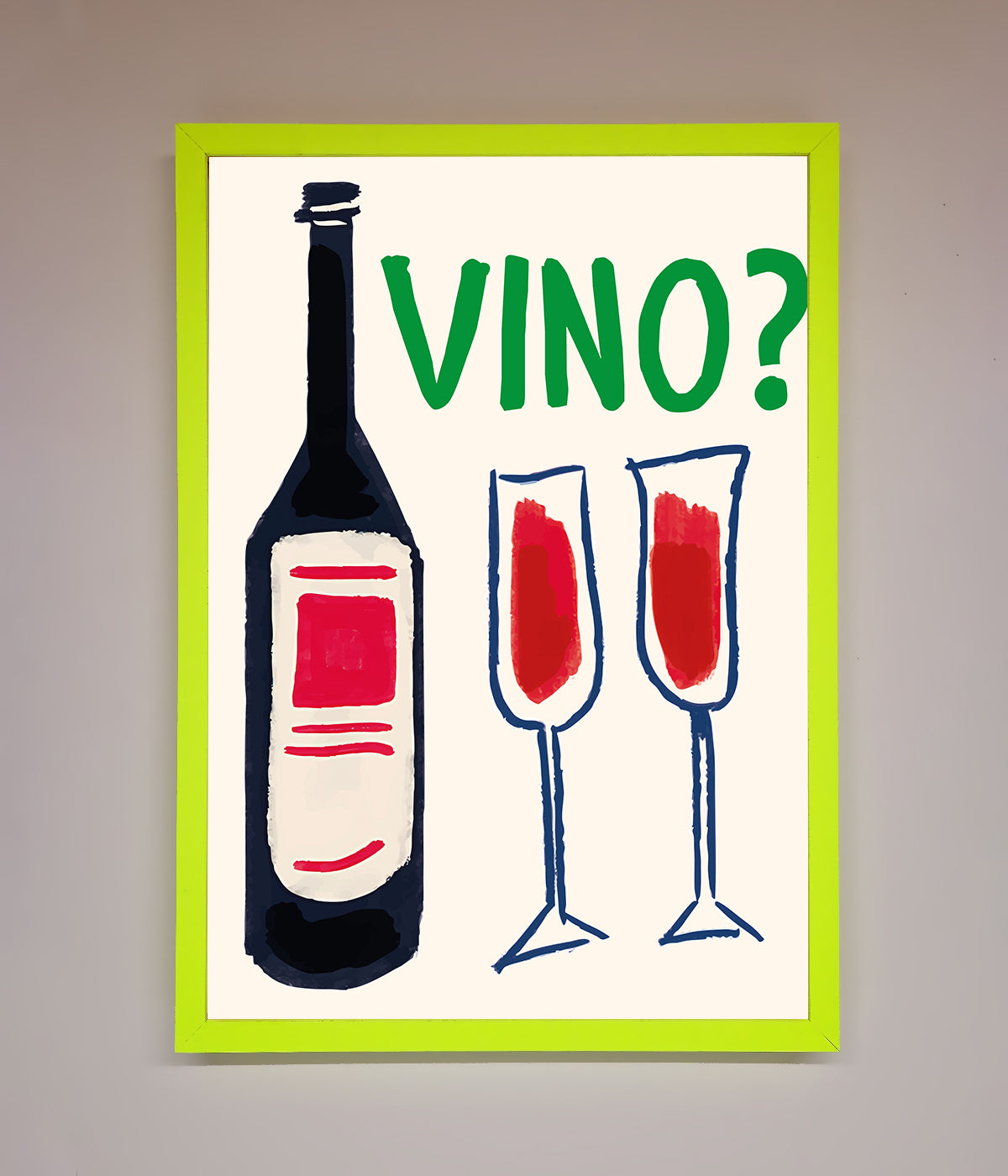 Vino Wine Framed Wall Art print