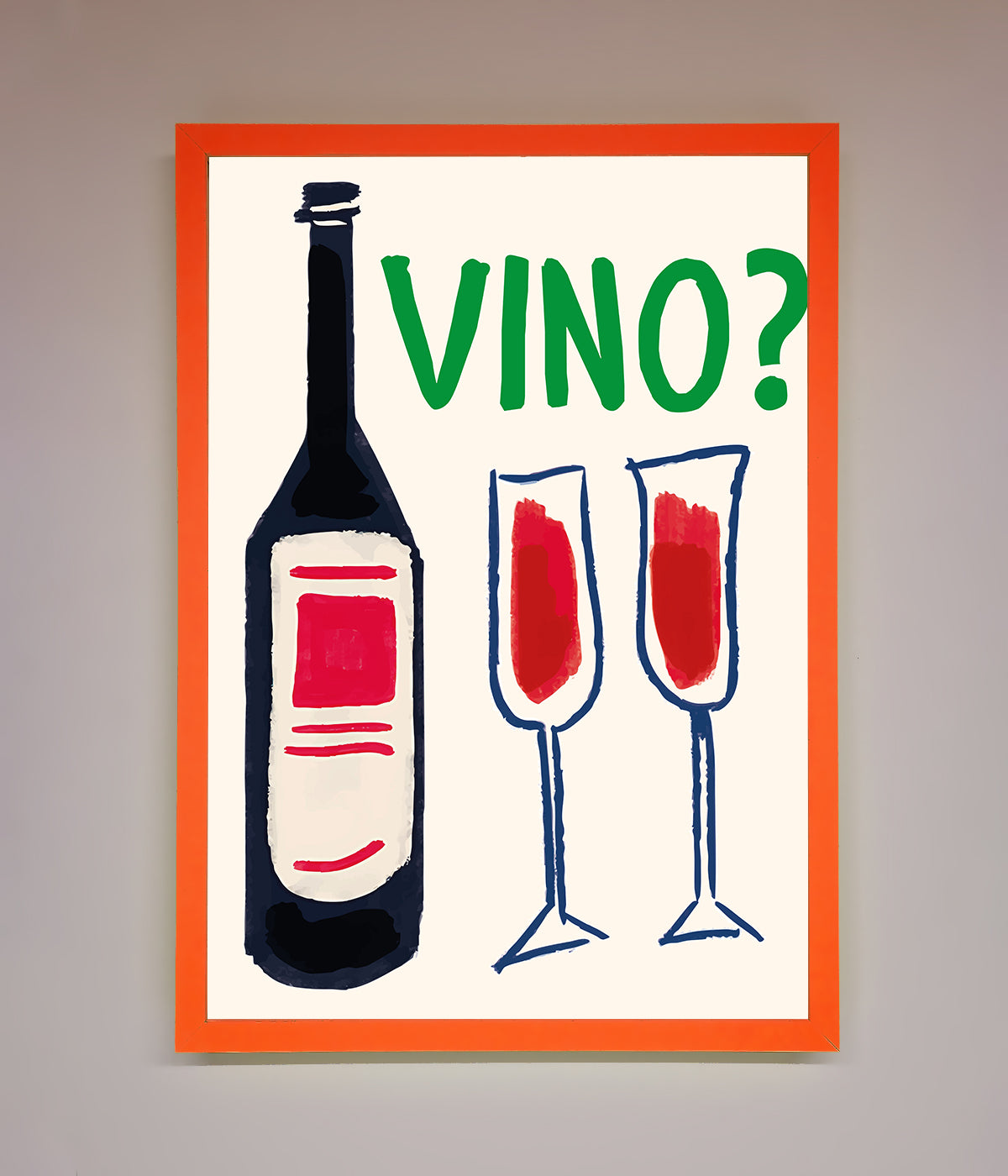 Vino Wine Framed Wall Art print