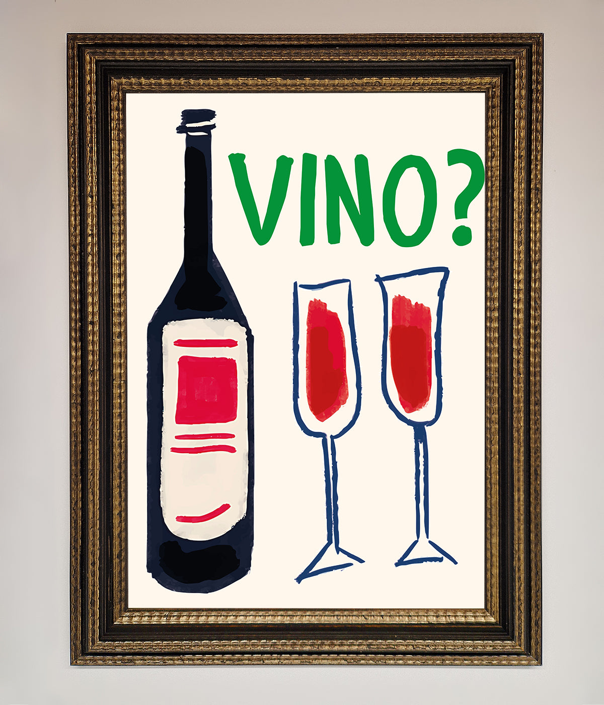 Vino Wine Framed Wall Art print