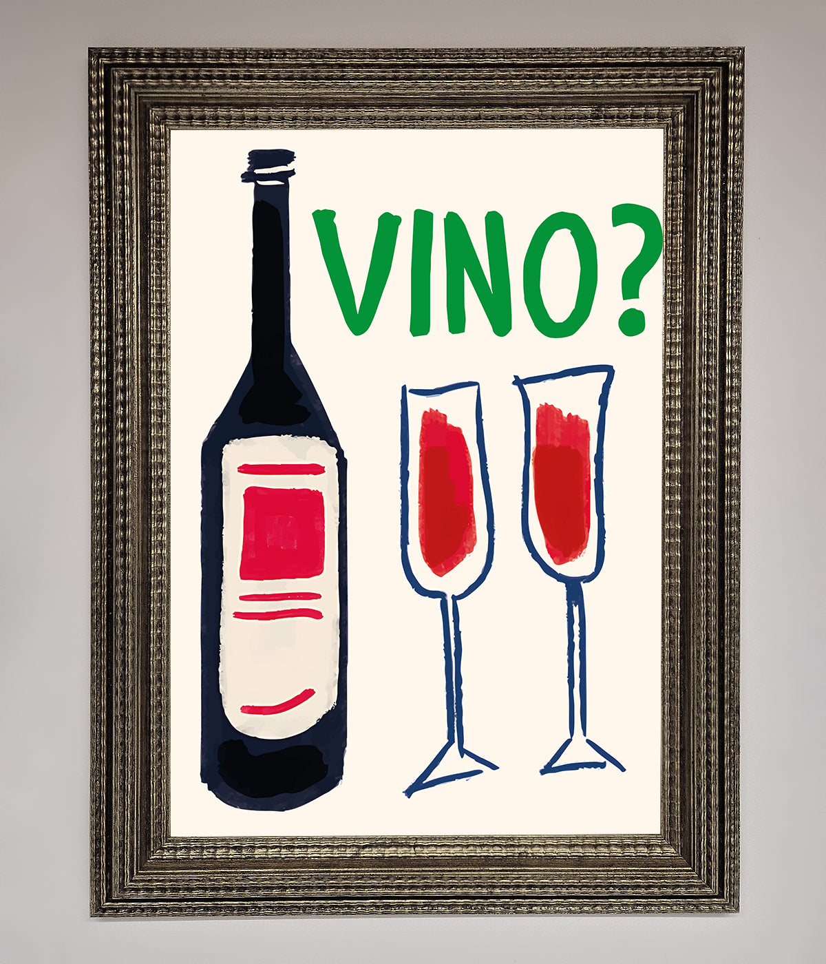 Vino Wine Framed Wall Art print