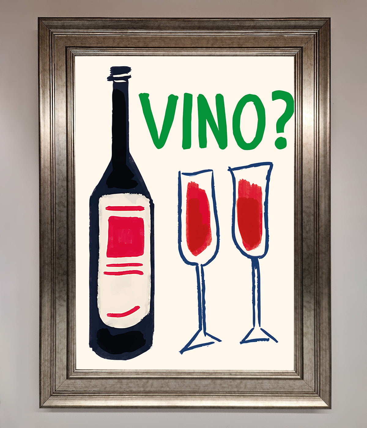 Vino Wine Framed Wall Art print