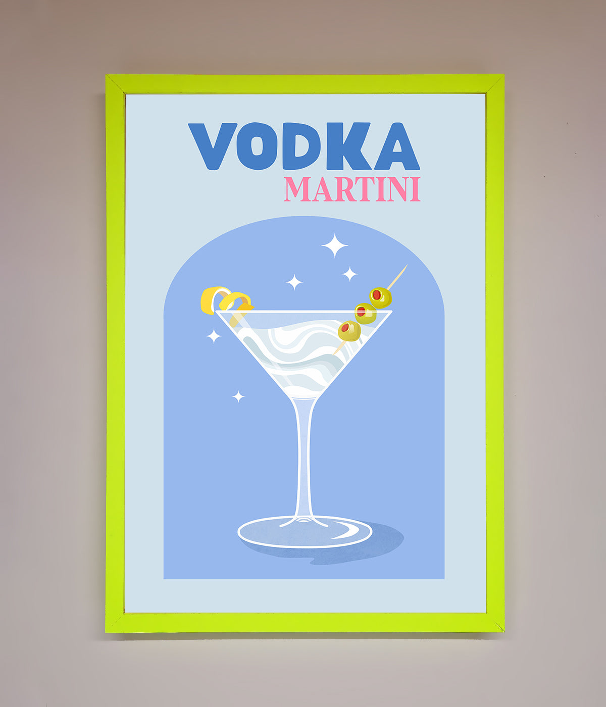 Vodka Martini Framed Wall Art print